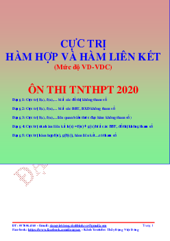 Cực trị hàm hợp và hàm liên kết (VD – VDC)