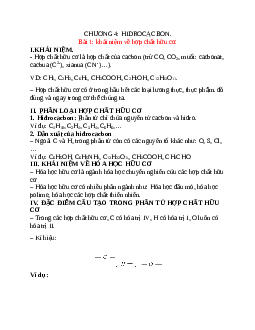 Lý thuyết Khái niệm về hợp chất hữu cơ và hóa học hữu cơ (mới 2023 + 14 câu trắc nghiệm) hay, chi tiết – Hóa học 9