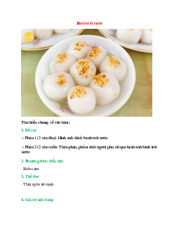 Bánh trôi nước – Ngữ văn lớp 7