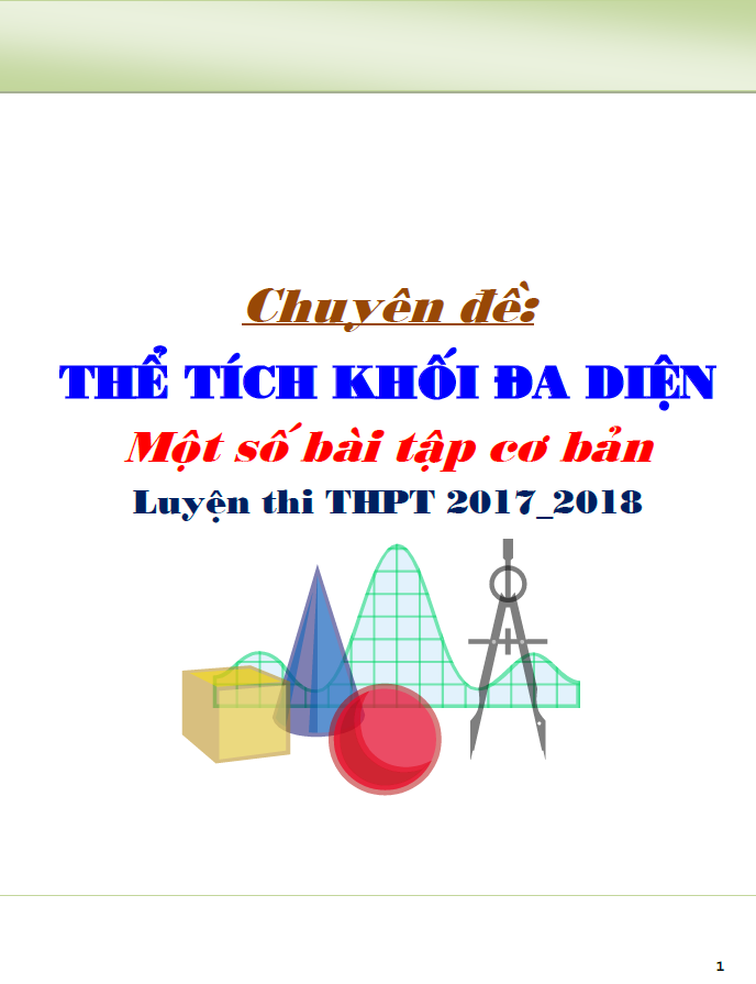 Lý thuyết và một số bài tập cơ bản về thể tích khối đa diện