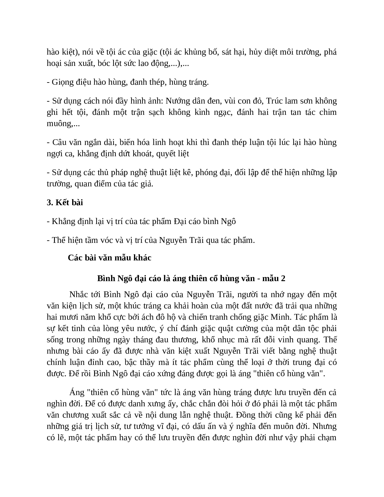TOP 6 bài Chứng minh Bình Ngô đại cáo là áng thiên cổ hùng văn SIÊU HAY (trang 7)