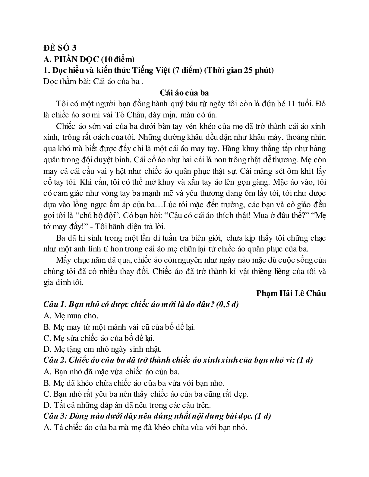 Bộ 40 Đề thi Giữa kì 2 Tiếng Việt lớp 5 năm 2024 có đáp án (trang 7)
