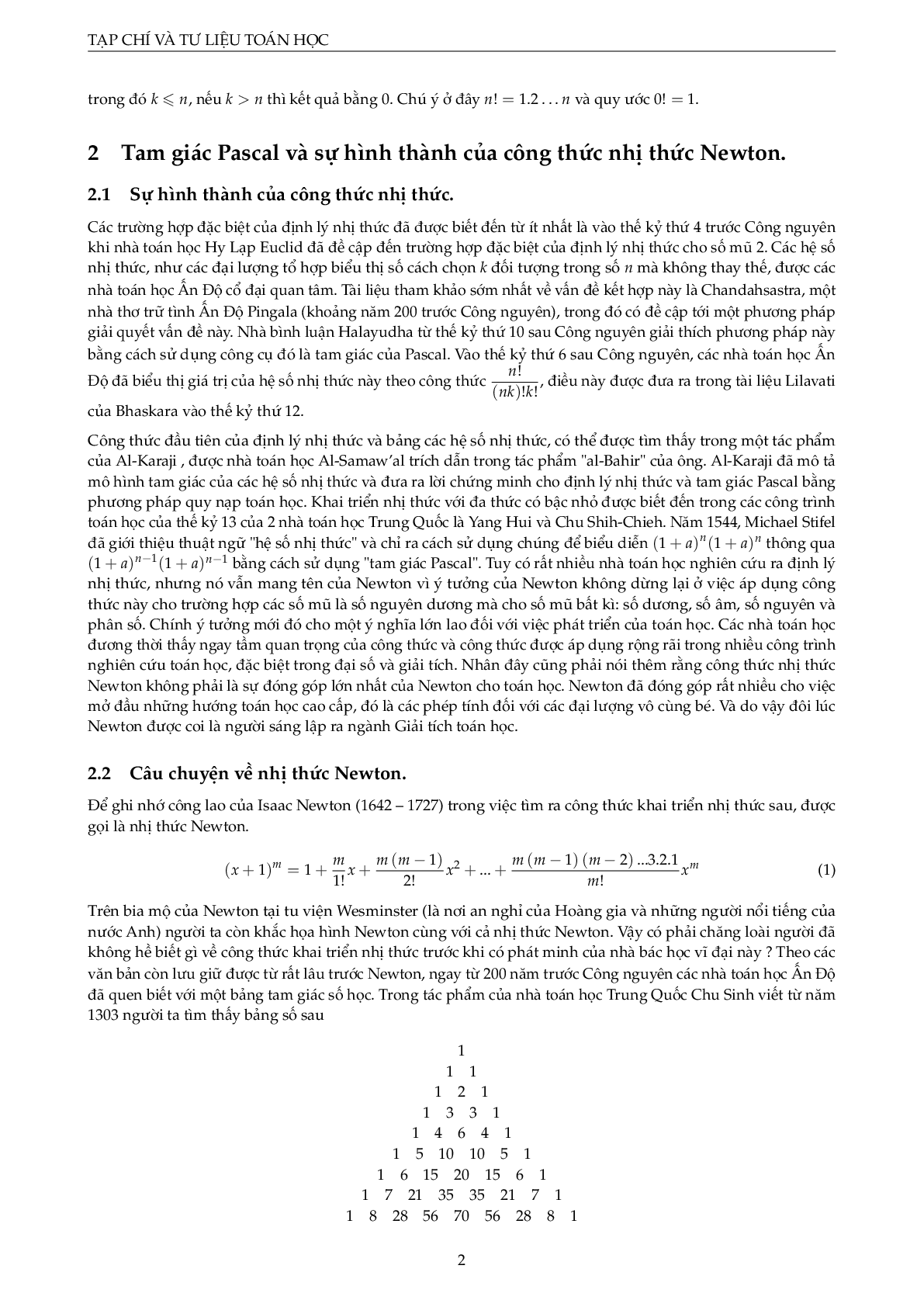 Nhị thức Newton và ứng dụng (trang 5)