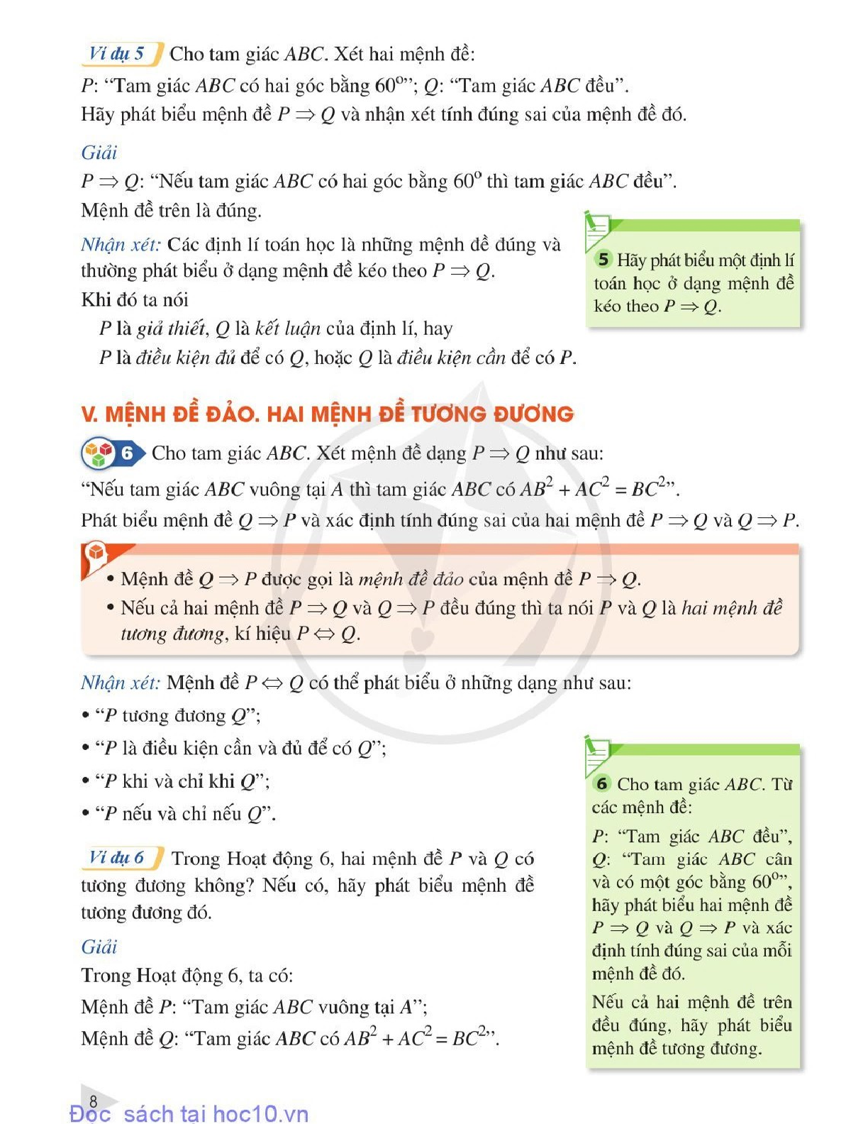 Toán lớp 10 Tập 1 Cánh diều pdf (trang 9)