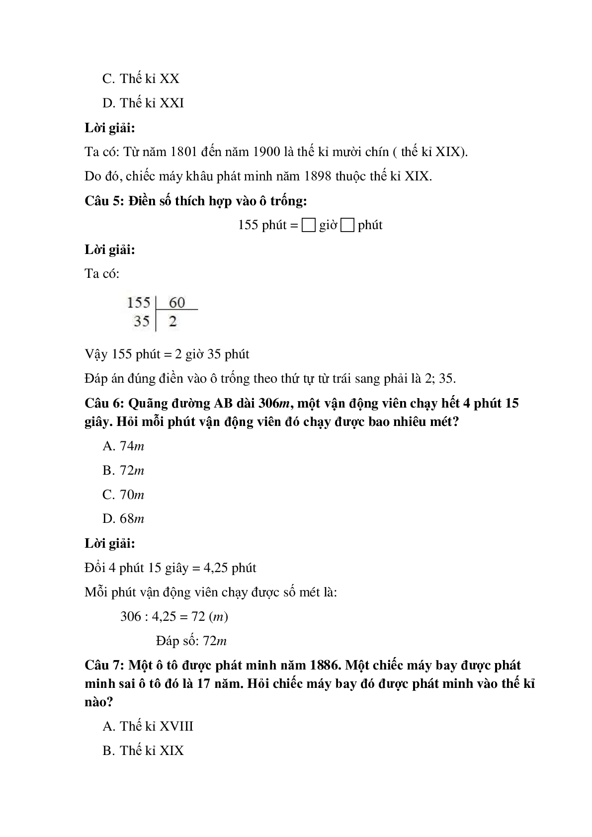 17 câu Trắc nghiệm Bảng đơn vị đo thời gian có đáp án 2023 – Toán lớp 5 (trang 2)