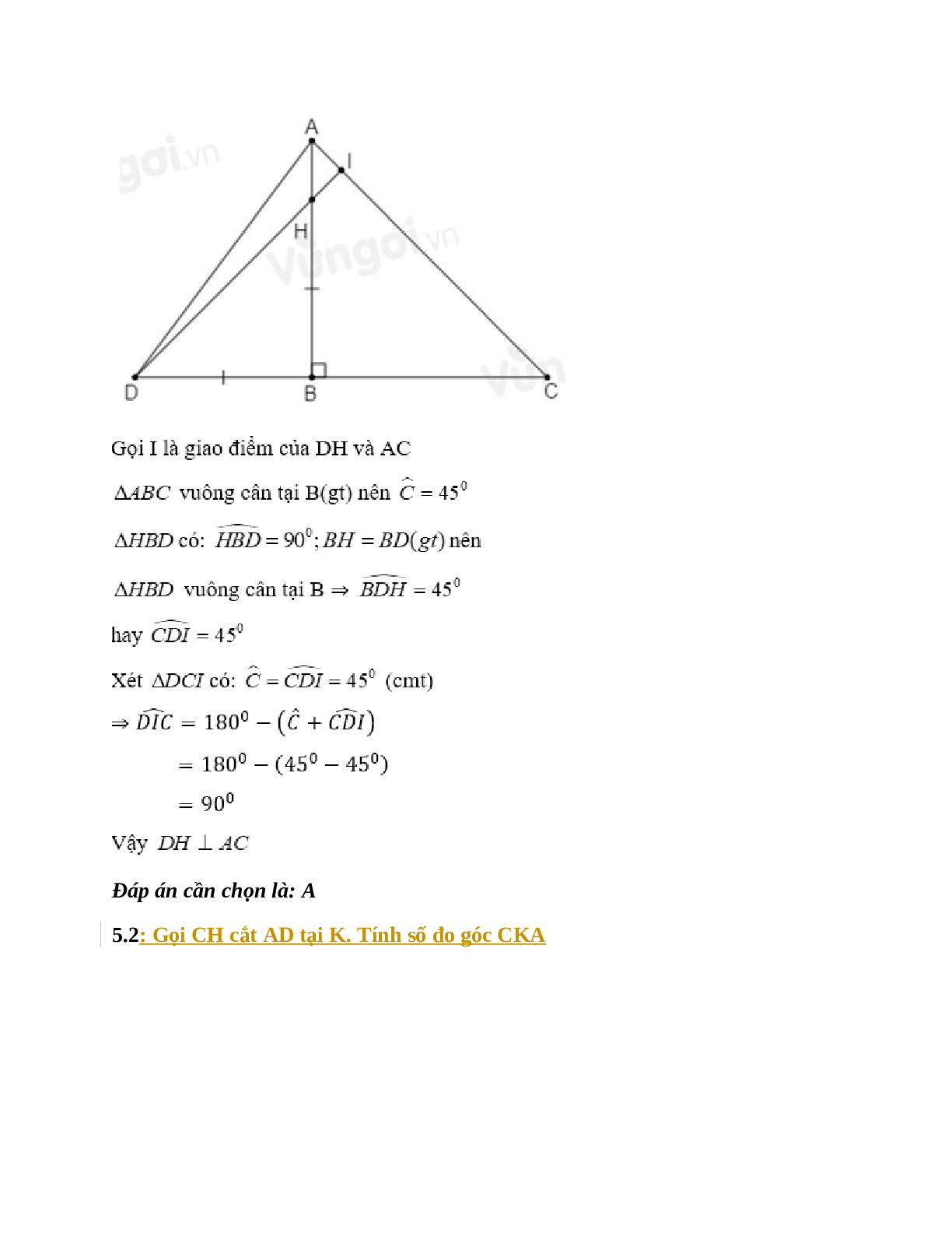 Trắc nghiệm Tính chất ba đường cao của tam giác có đáp án – Toán lớp 7 (trang 7)