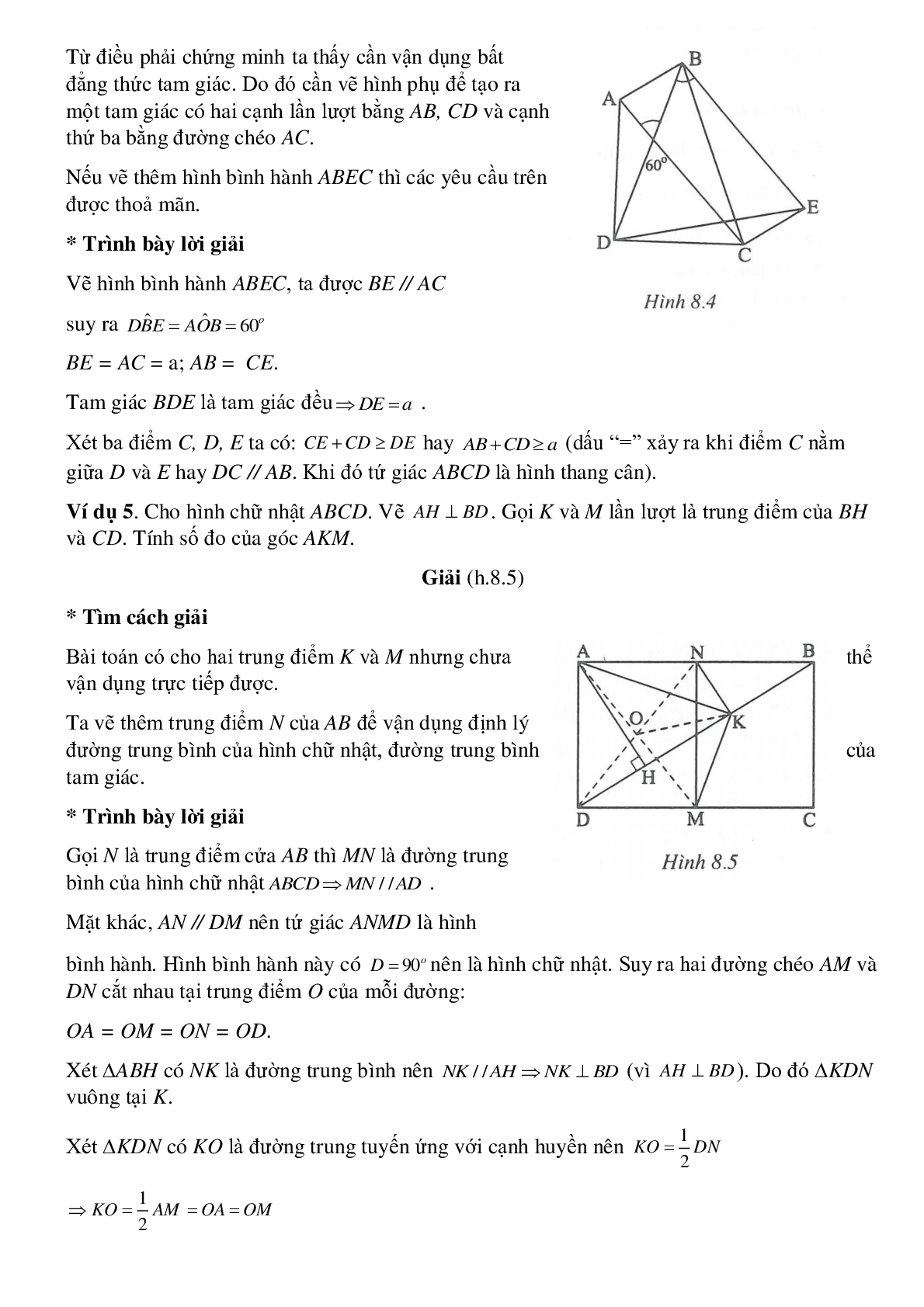 Hình phụ để giải toán trong chương tứ giác (trang 3)