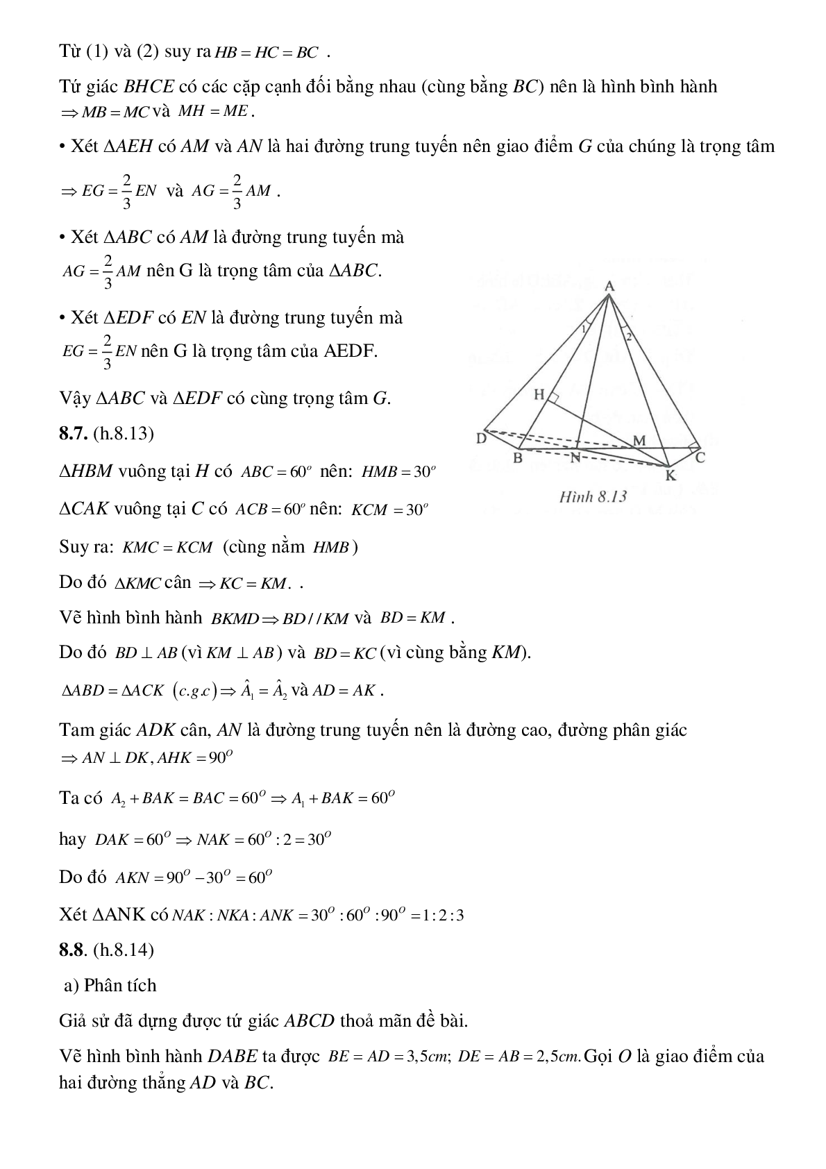 Hình phụ để giải toán trong chương tứ giác (trang 8)
