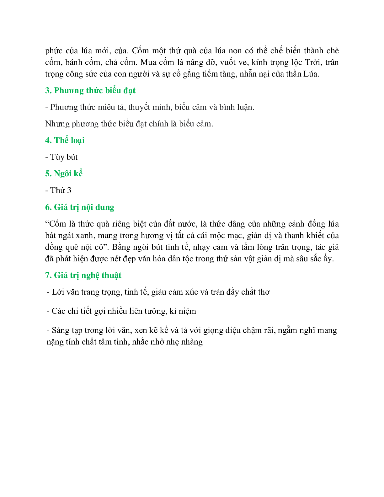 Một thứ quà của lúa non: Cốm – Ngữ văn lớp 7 (trang 2)