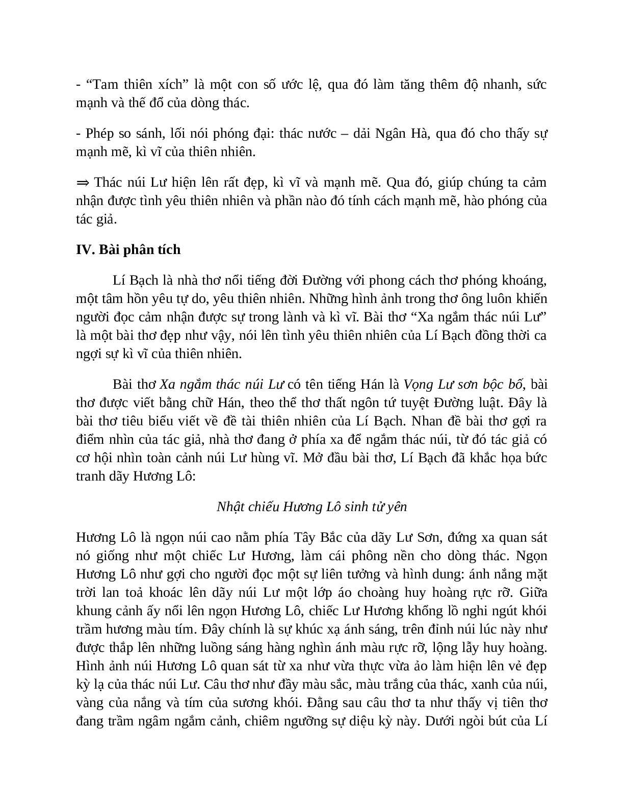 Sơ đồ tư duy bài Xa ngắm thác núi Lư dễ nhớ, ngắn nhất - Ngữ văn lớp 7 (trang 4)