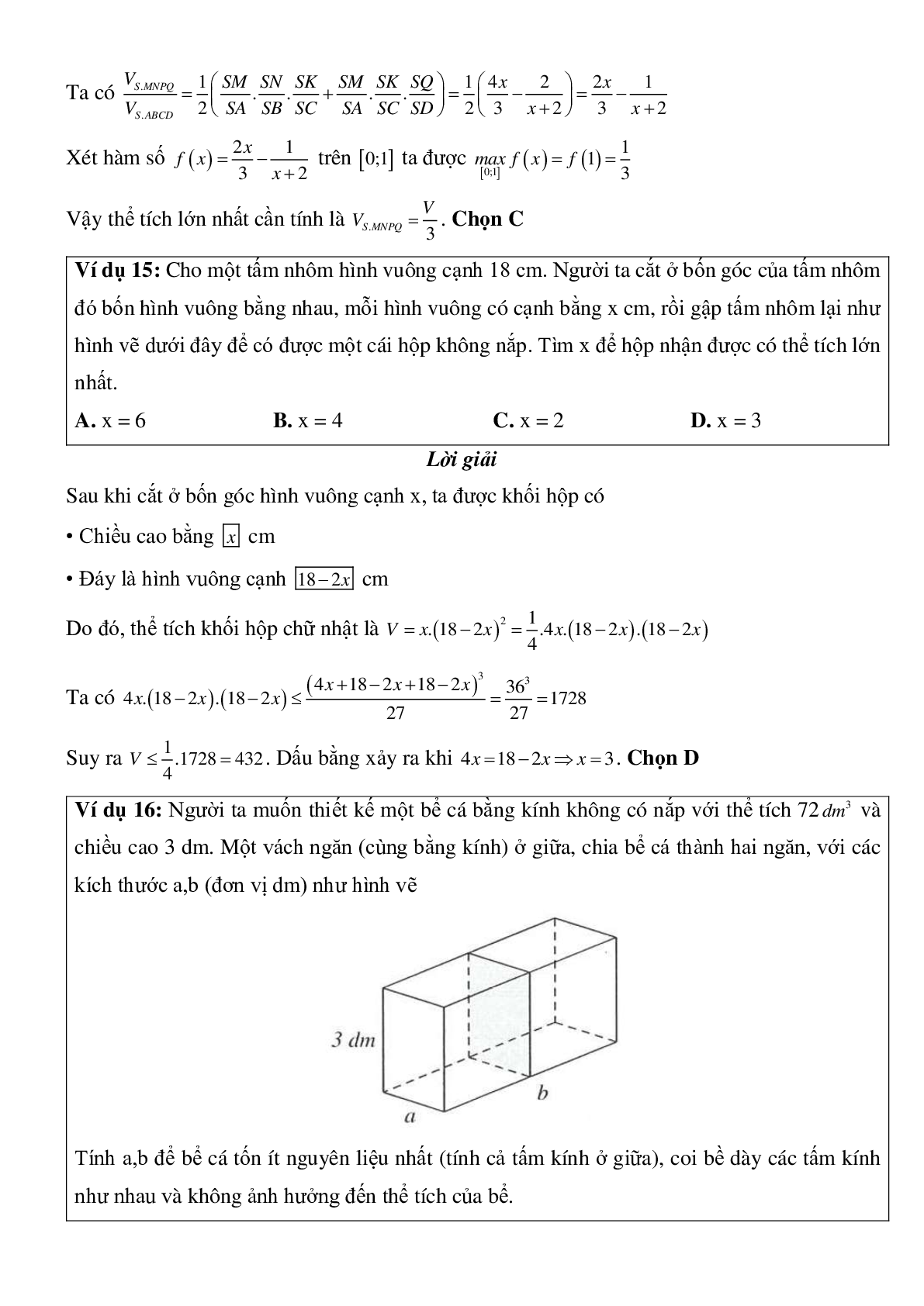 Bài toán cực trị trong hình học không gian có đáp án (trang 10)