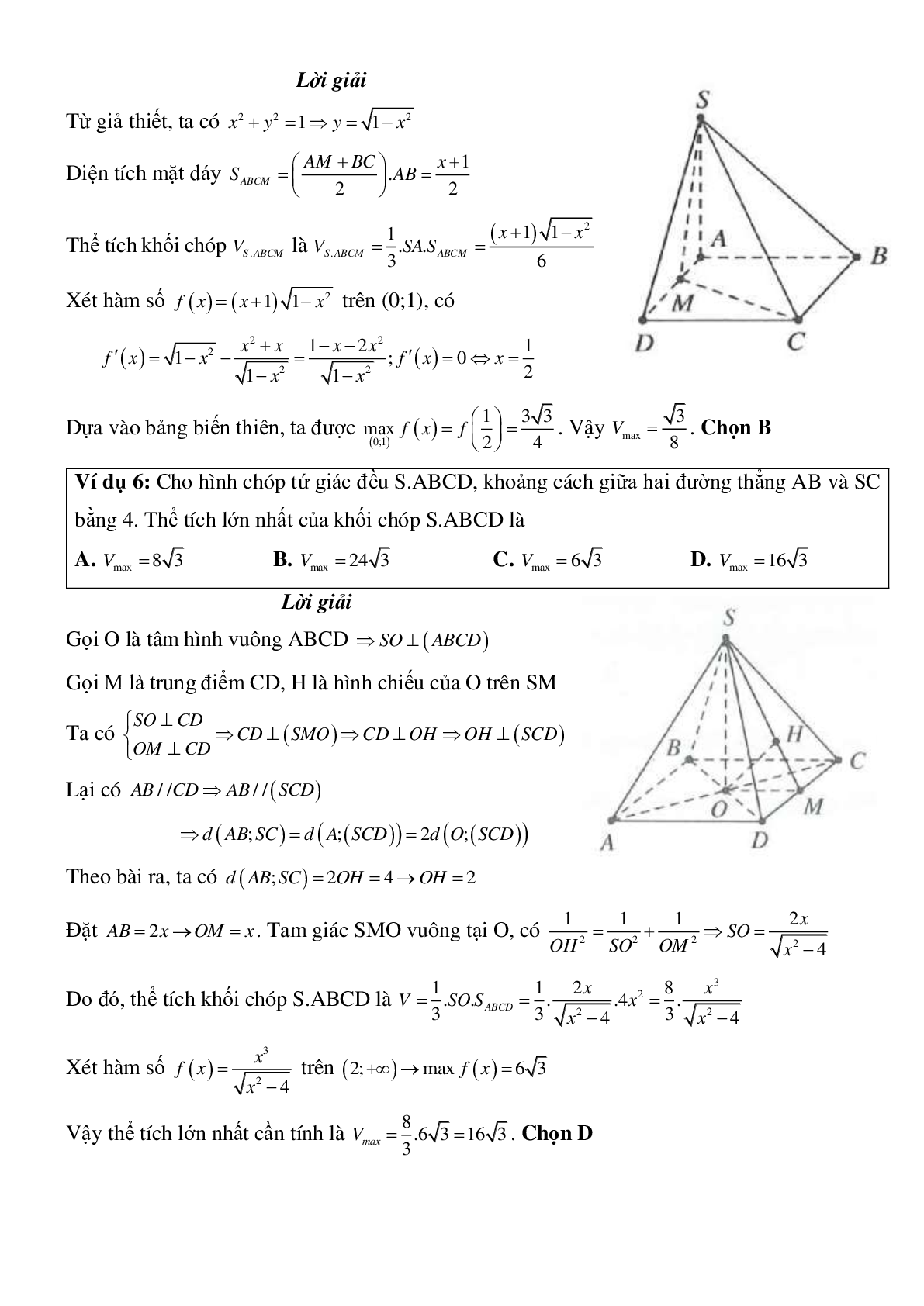 Bài toán cực trị trong hình học không gian có đáp án (trang 4)