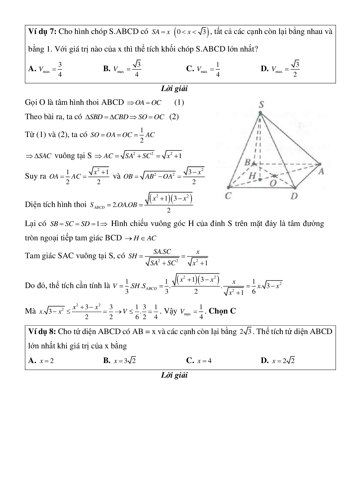 Bài toán cực trị trong hình học không gian có đáp án (trang 5)
