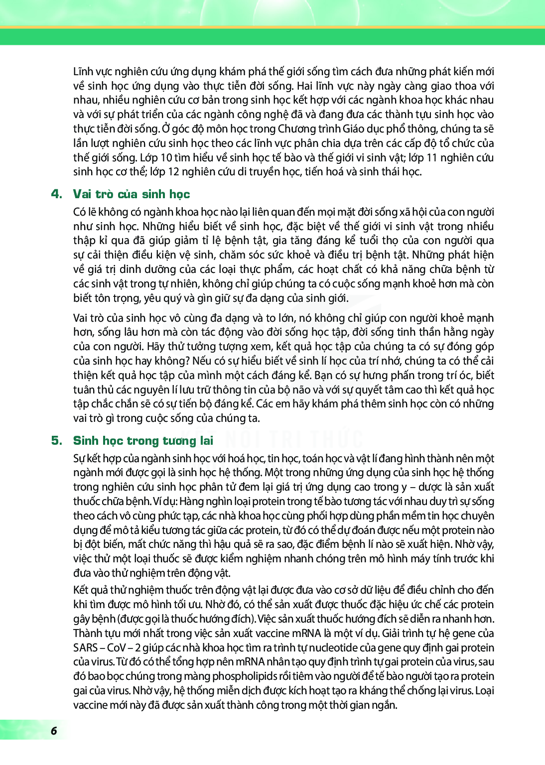 Sinh học lớp 10 Kết nối tri thức pdf (trang 7)