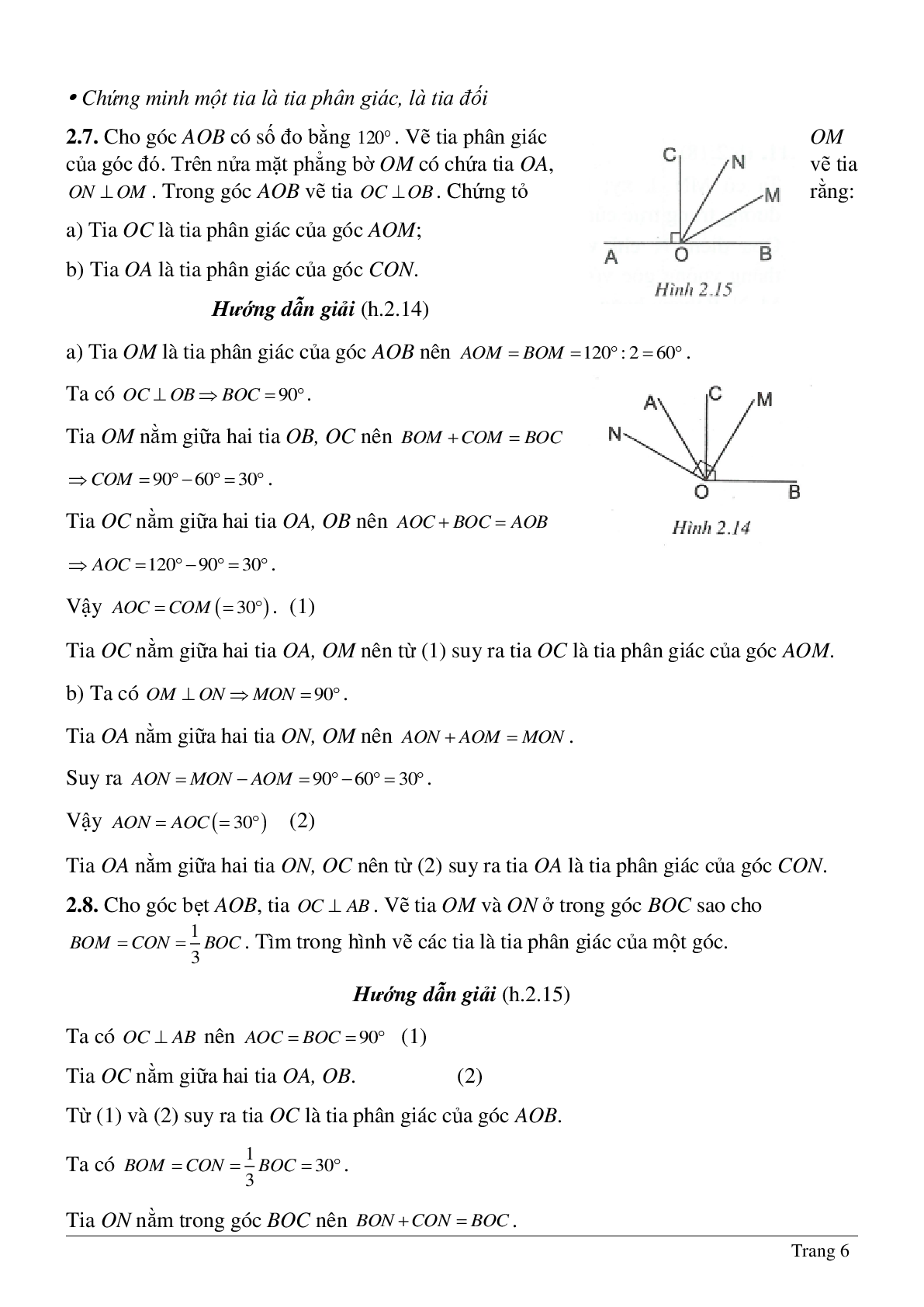 Tất tần tật về Hai đường thẳng vuông góc hình học lớp 7 (trang 6)