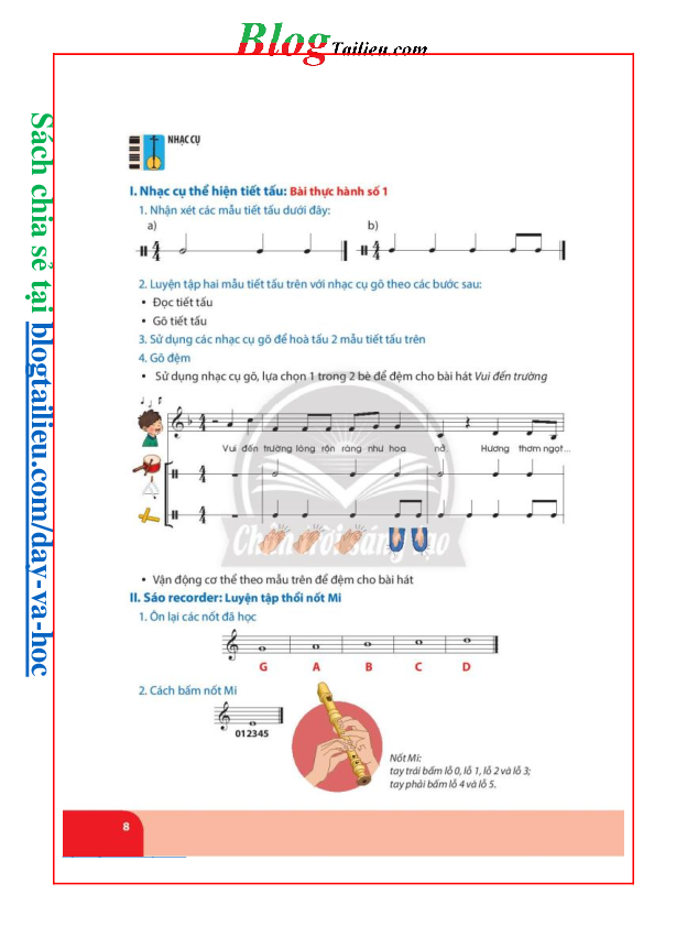 Âm nhạc lớp 7 Chân trời sáng tạo pdf (trang 9)