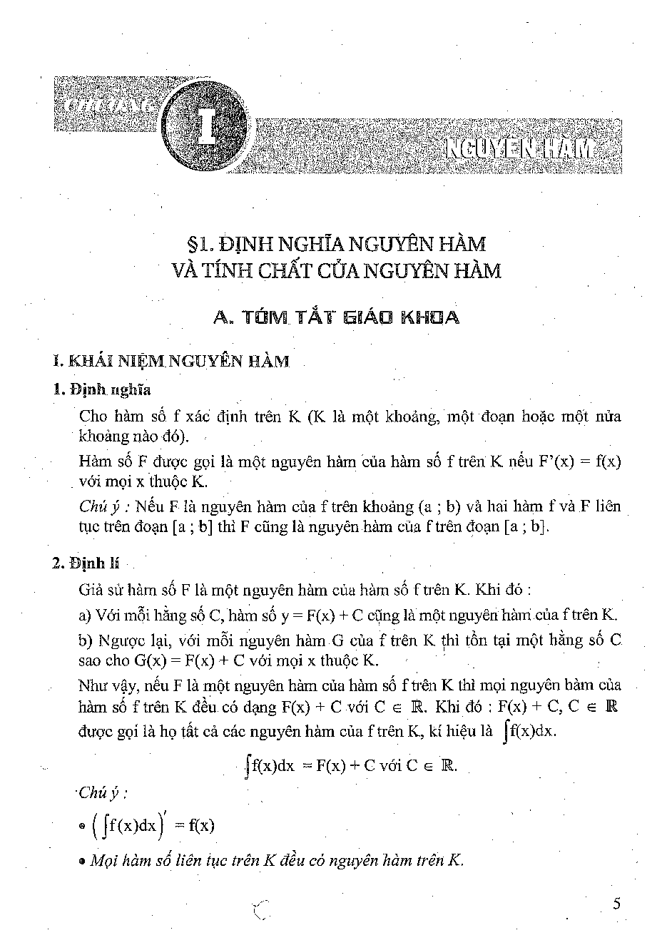 Giải toán 12 nguyên hàm tích phân - Trần Đức Huyên (trang 5)