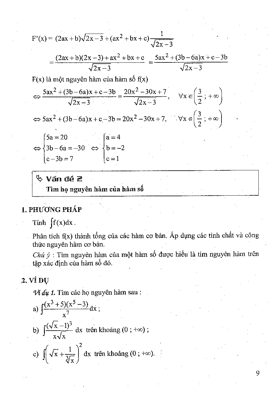 Giải toán 12 nguyên hàm tích phân - Trần Đức Huyên (trang 9)