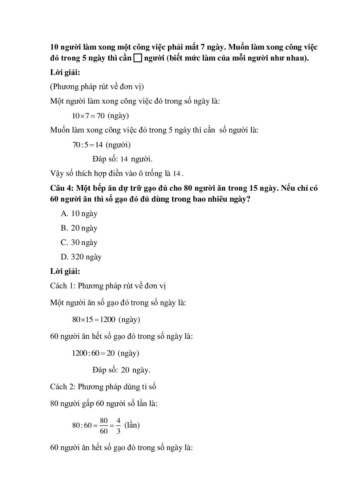 10 câu Trắc nghiệm Ôn tập và bổ sung về giải toán có đáp án 2023 – Toán lớp 5 (trang 2)