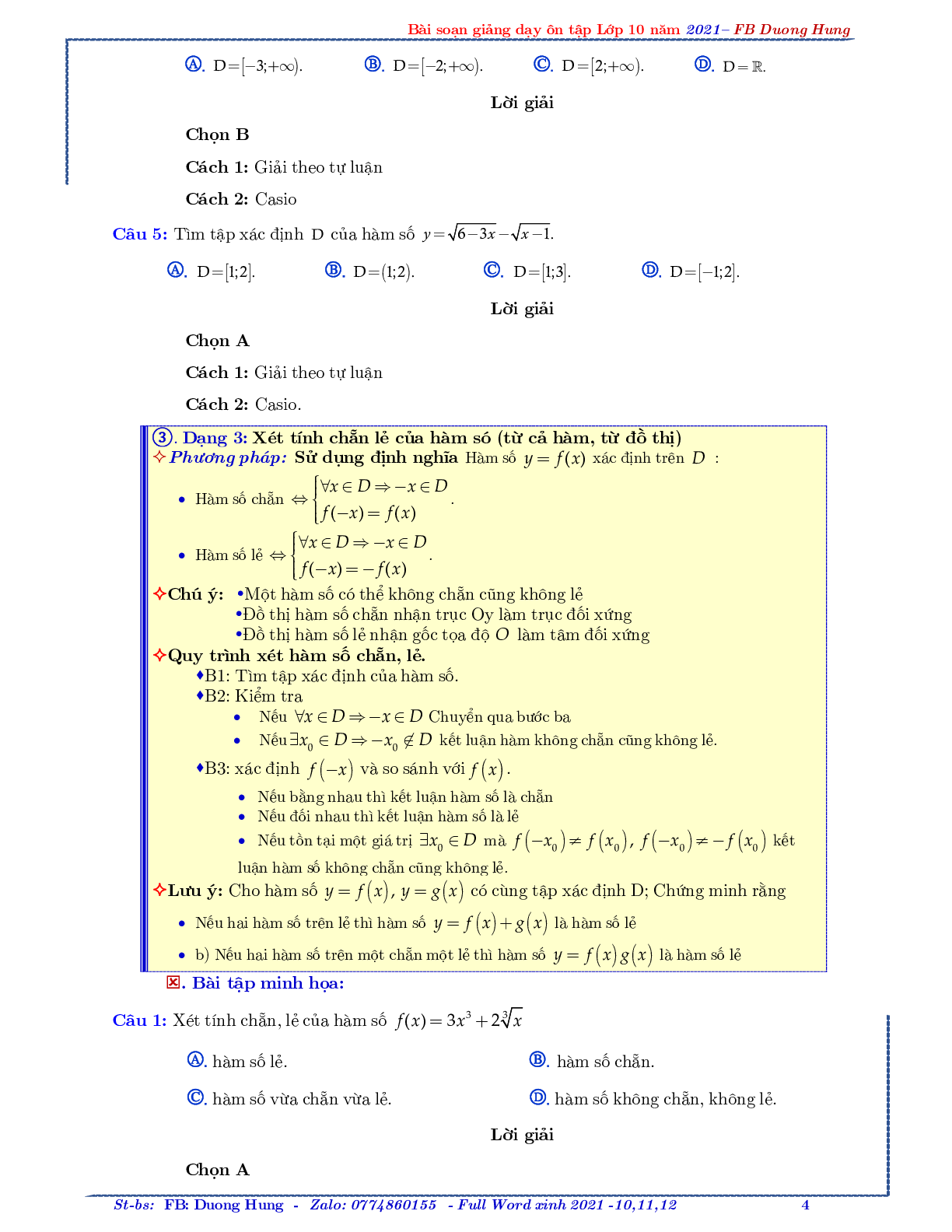 Chuyên đề về hàm số bậc nhất và bậc hai - bản 1 (trang 4)
