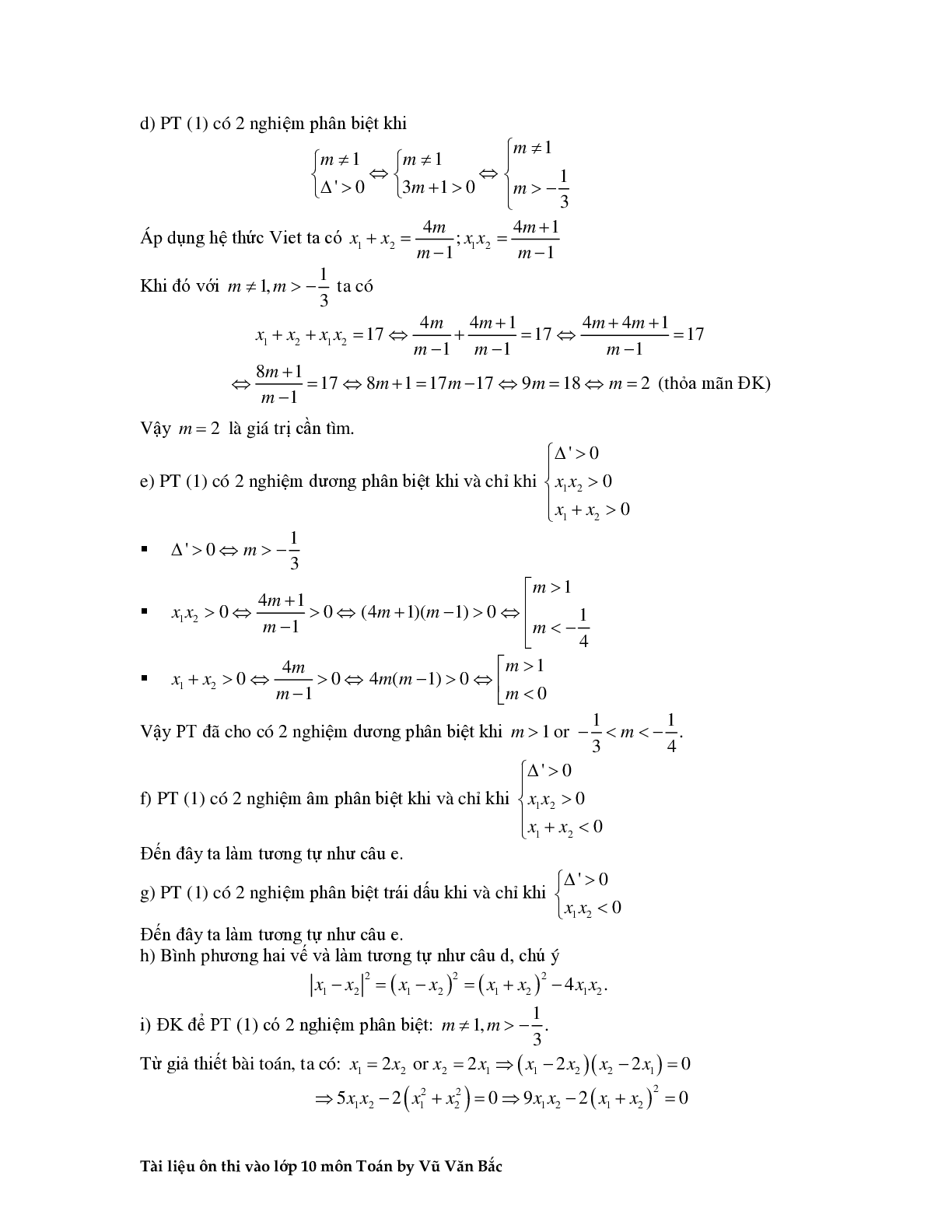 Tài liệu ôn thi vào lớp 10 môn toán (trang 10)