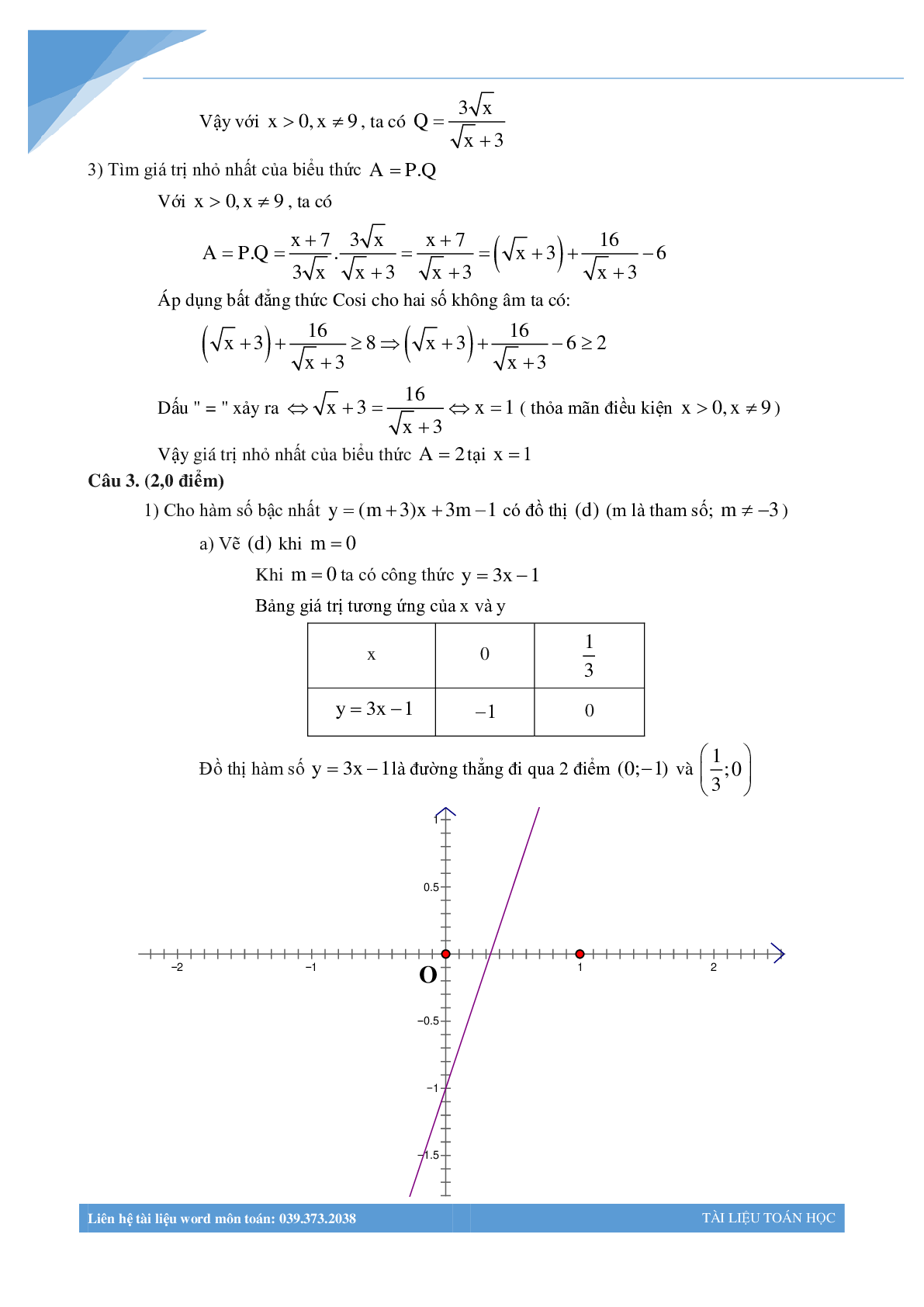 Đề học kì một môn toán lớp 9 năm 2022 Hà Nội (trang 10)