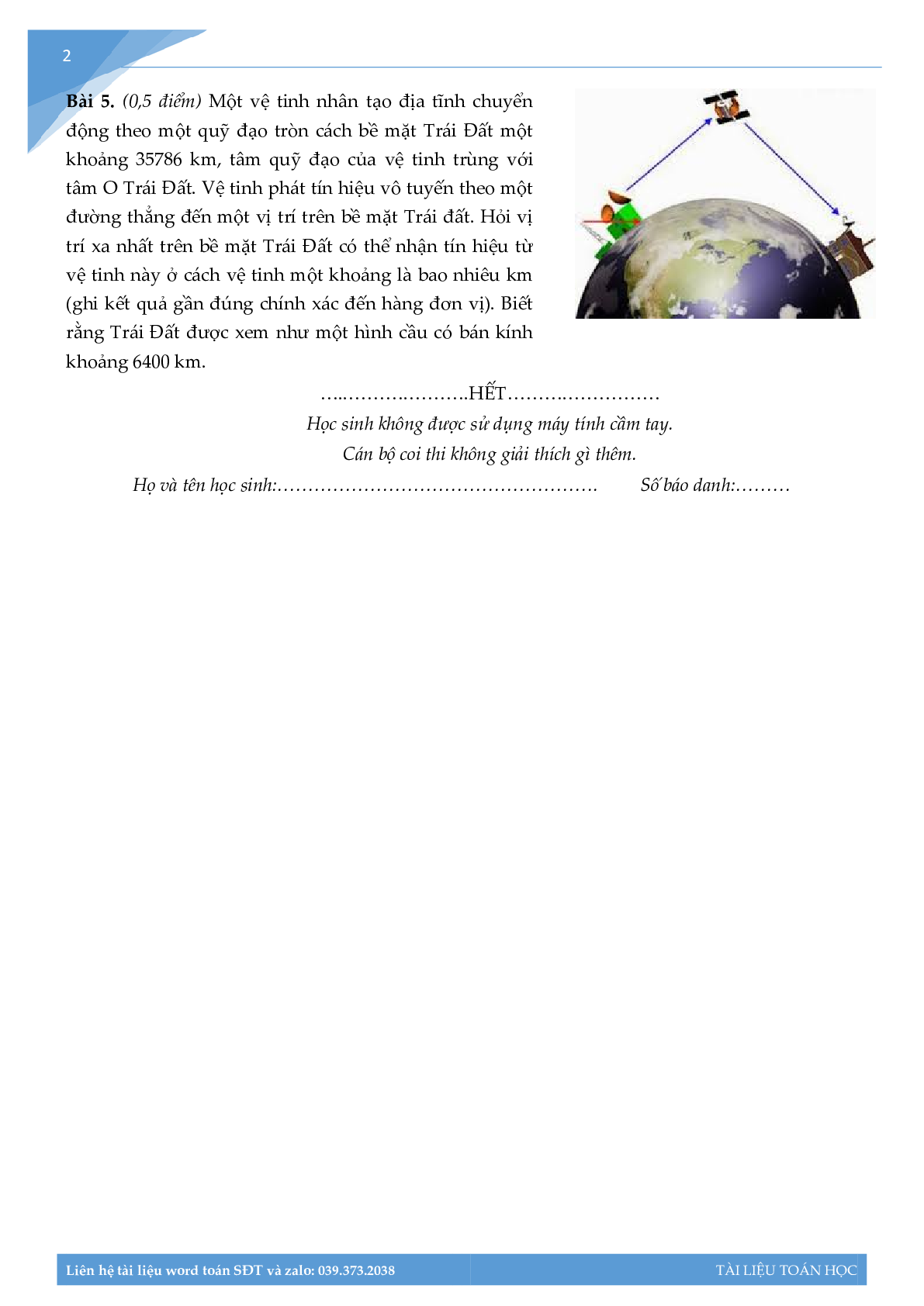 Đề học kì một môn toán lớp 9 năm 2022 Hà Nội (trang 2)