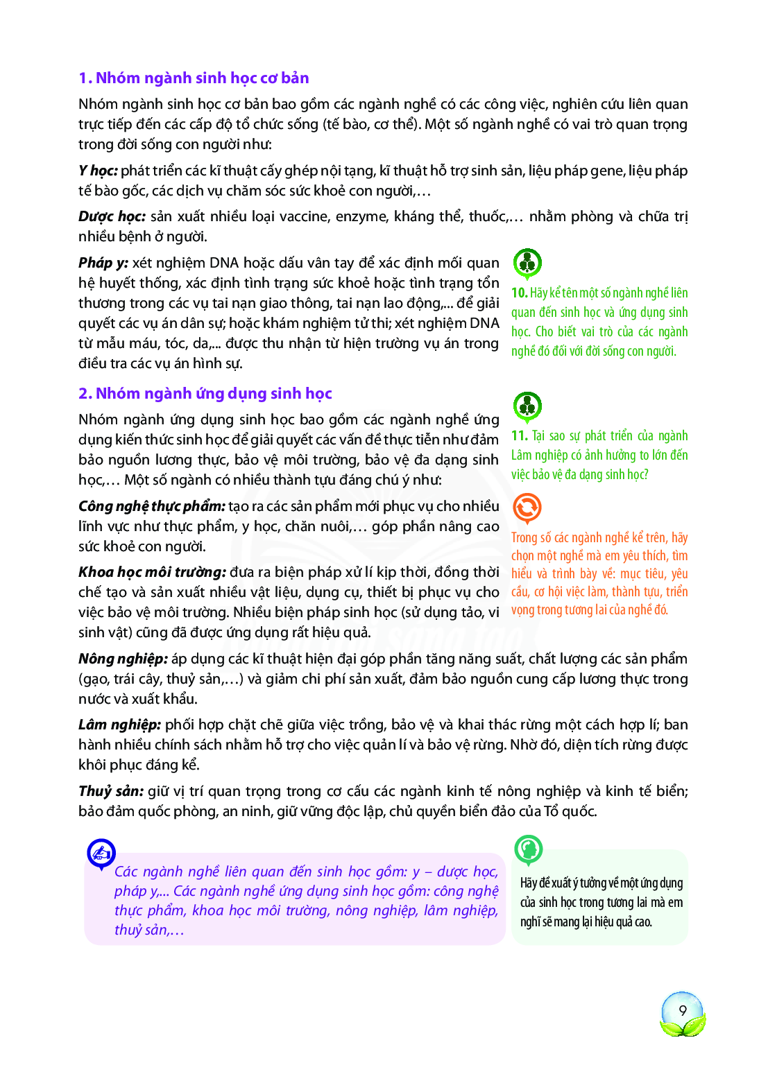 Sinh học lớp 10 Chân trời sáng tạo pdf (trang 10)