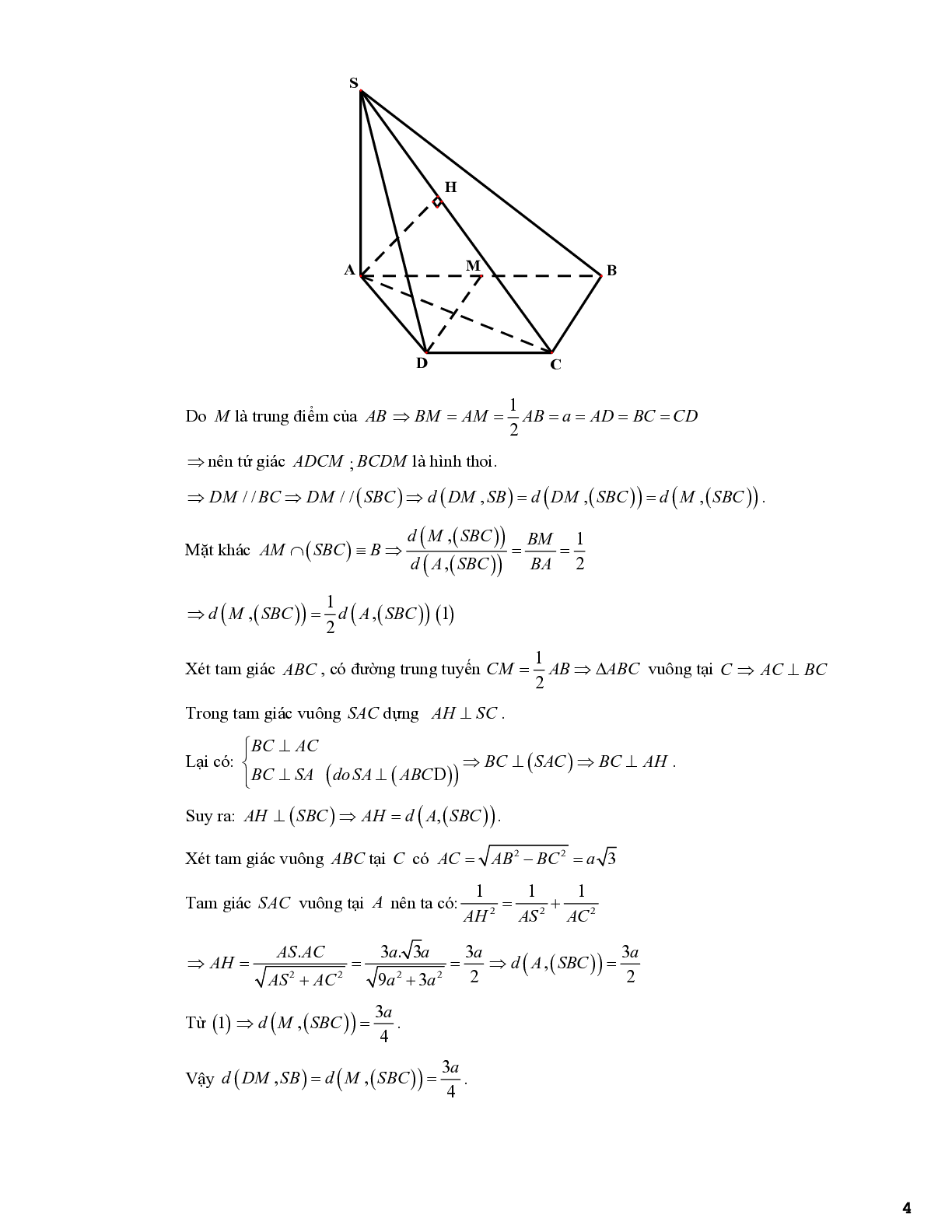 Bài toán khoảng cách giữa hai đường thẳng chéo nhau (trang 4)