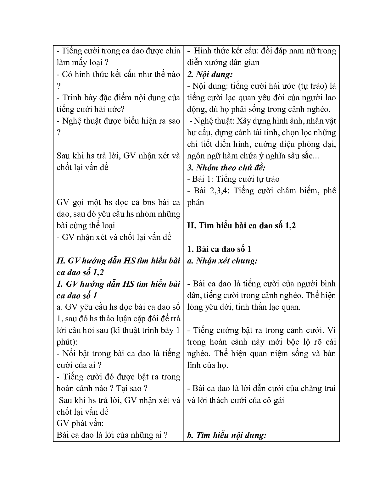 Giáo án ngữ văn lớp 10 Tiết 29: Ca dao hài hước (trang 3)