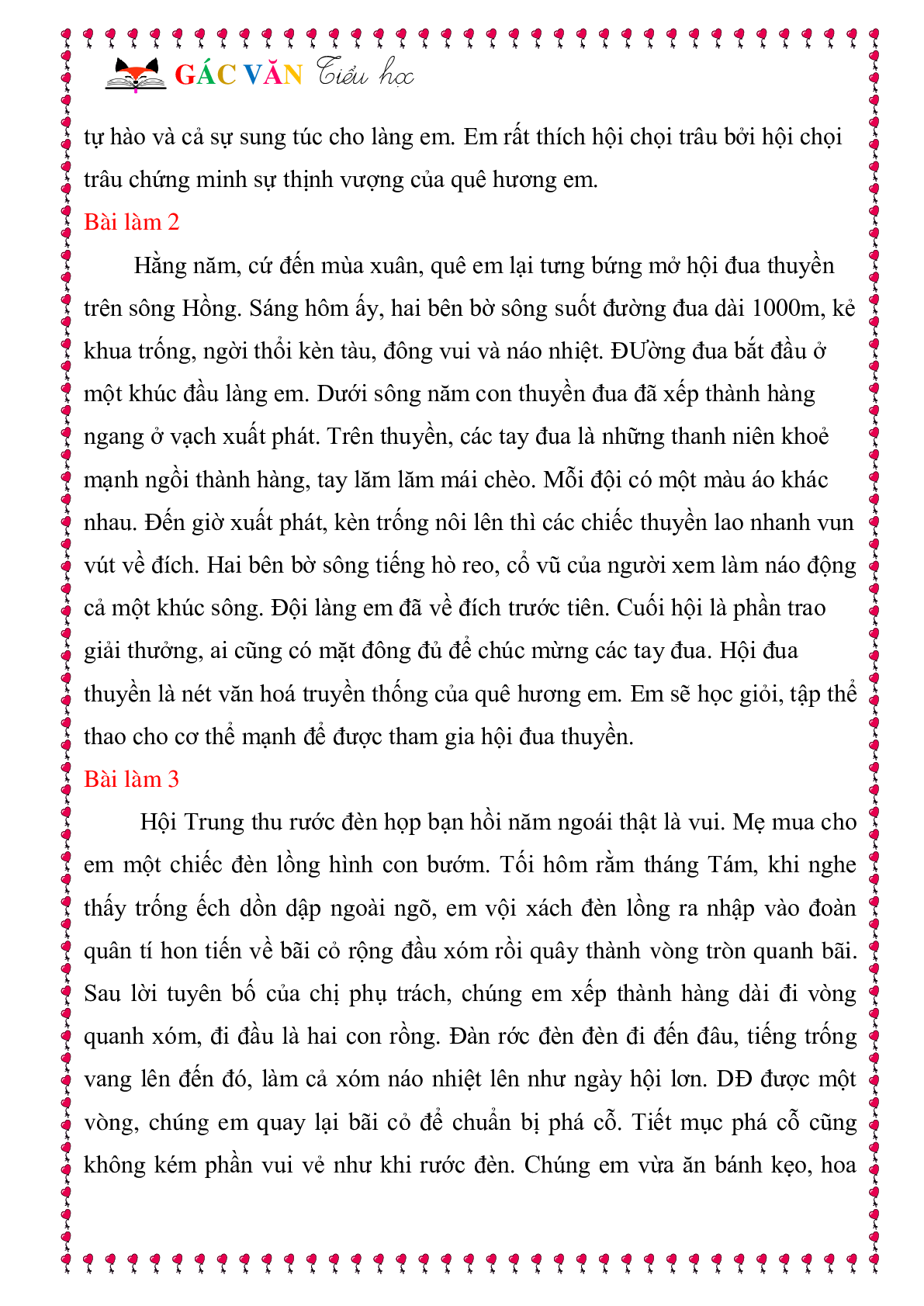 Các dạng bài tập làm văn môn Tiếng Việt lớp 3 (trang 5)