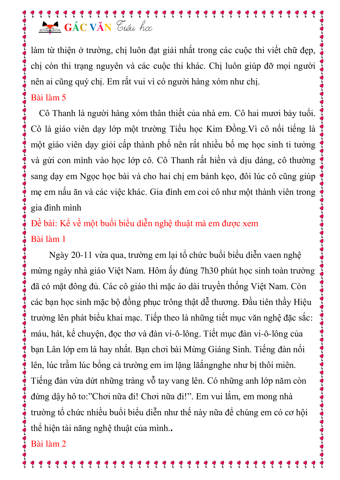 Các dạng bài tập làm văn môn Tiếng Việt lớp 3 (trang 8)