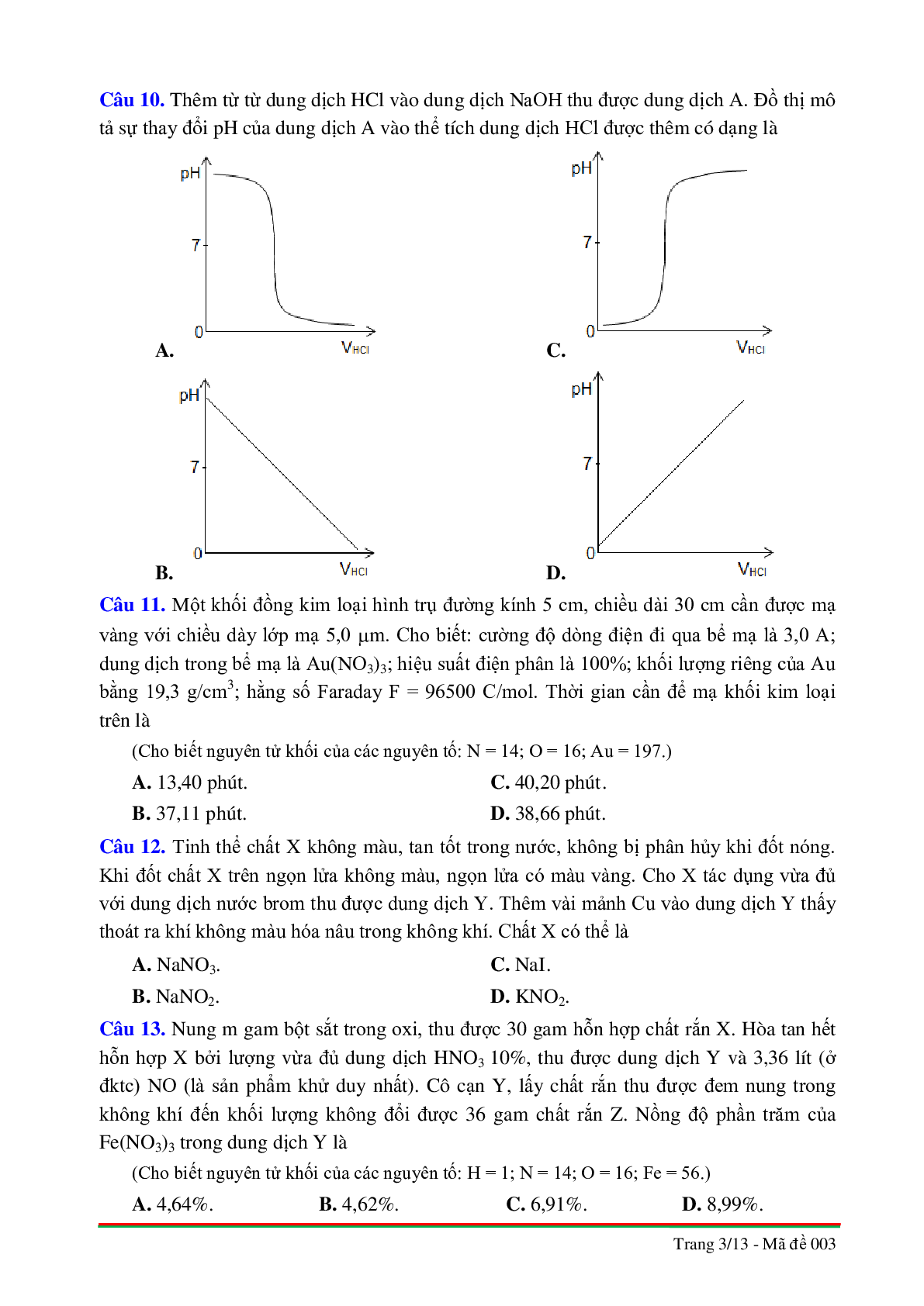 Bài thi đánh giá năng lực Bộ Công an - Mã đề CA3 (trang 4)