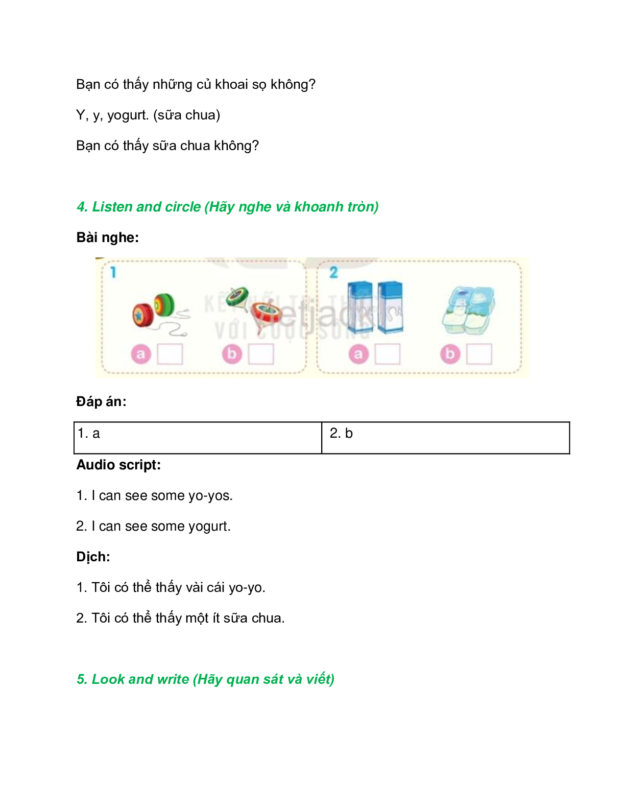 Tiếng Anh lớp 2 Unit 9 Lesson 2 trang 41 – Kết nối tri thức (trang 2)