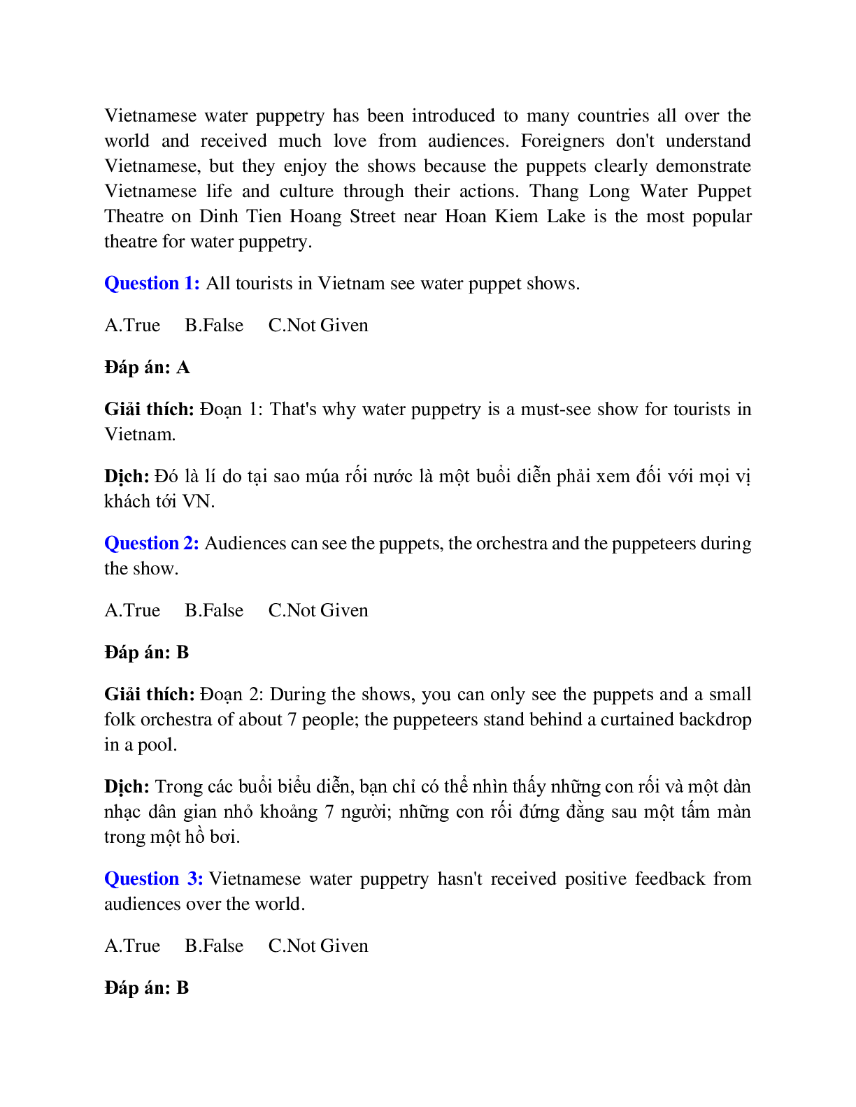 Trắc nghiệm Tiếng Anh 7 Unit 5 có đáp án: Work and play (trang 7)