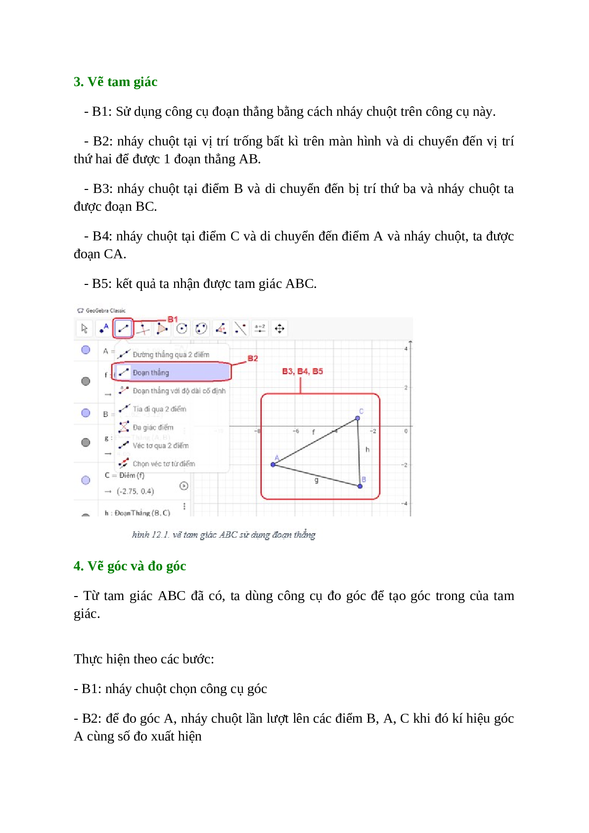 Tin học 7 Bài 12 (Lý thuyết và trắc nghiệm): Vẽ hình phẳng bằng GEOGEBRA (trang 2)