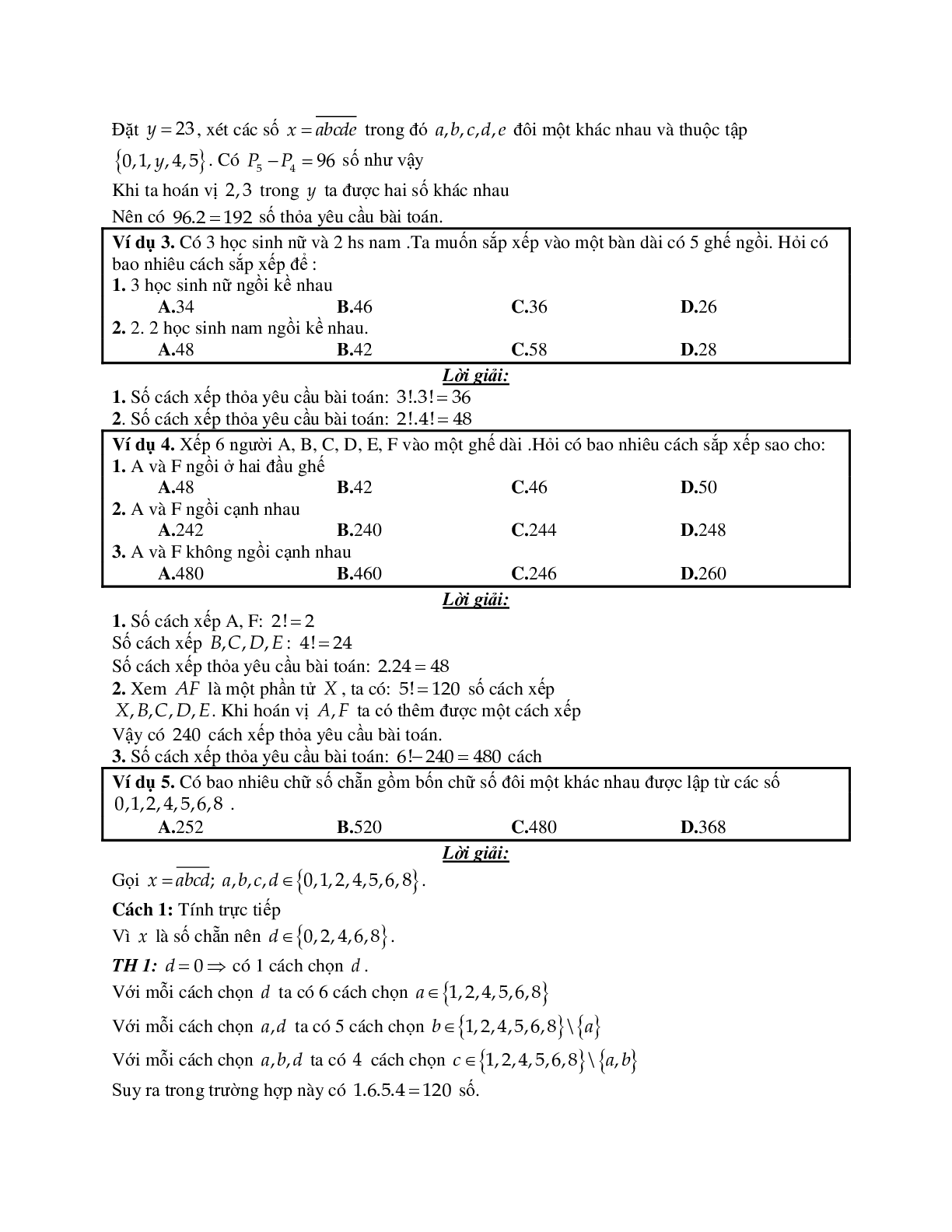 Phương pháp giải và bài tập về Các bài toán vận dụng quy tắc đếm (trang 3)