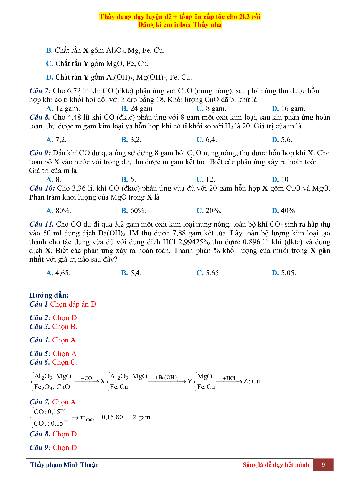 Tổng Hợp Lý Thuyết Chương 5 Đại Cương Kim Loại Môn Hóa Học Lớp 12 (trang 9)