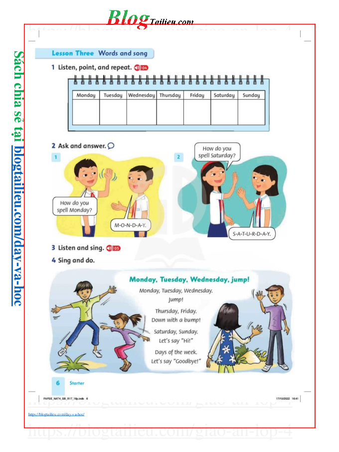 Tiếng anh lớp 4 Family and Friends Chân trời sáng tạo pdf (trang 7)
