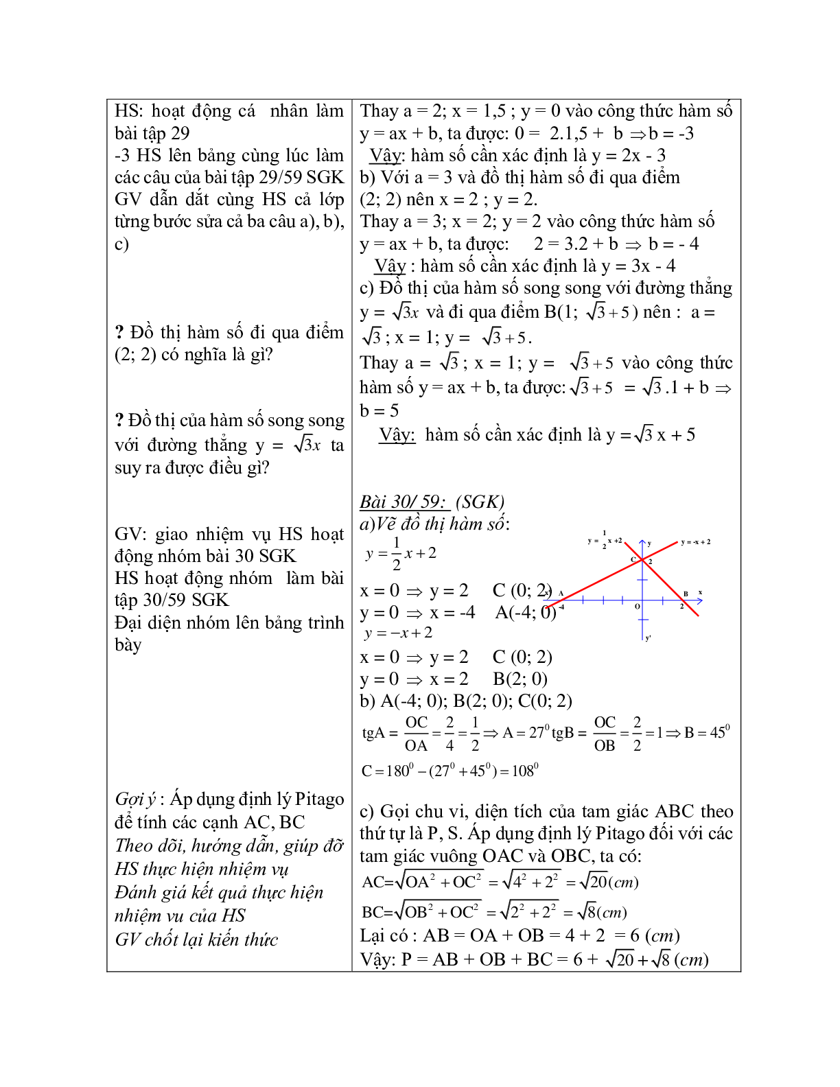 Giáo án Luyện tập Hệ số góc của đường thẳng y = ax + b (2023) - Toán 9 (trang 3)