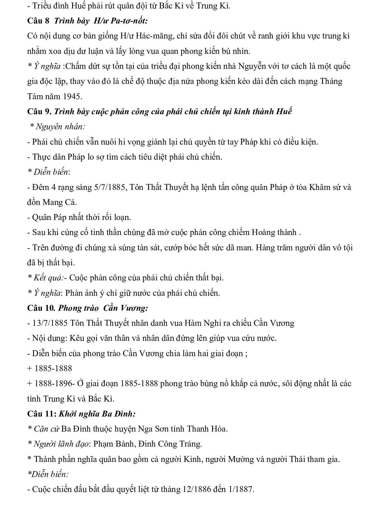 Đề cương ôn tập học kì 2 môn Lịch sử lớp 8 (trang 4)