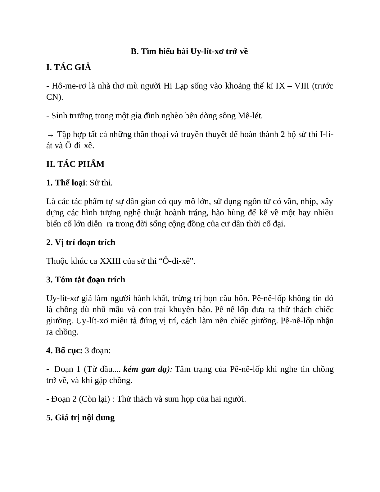 Sơ đồ tư duy bài Uy-lít-xơ trở về dễ nhớ, ngắn nhất - Ngữ văn lớp 10 (trang 2)