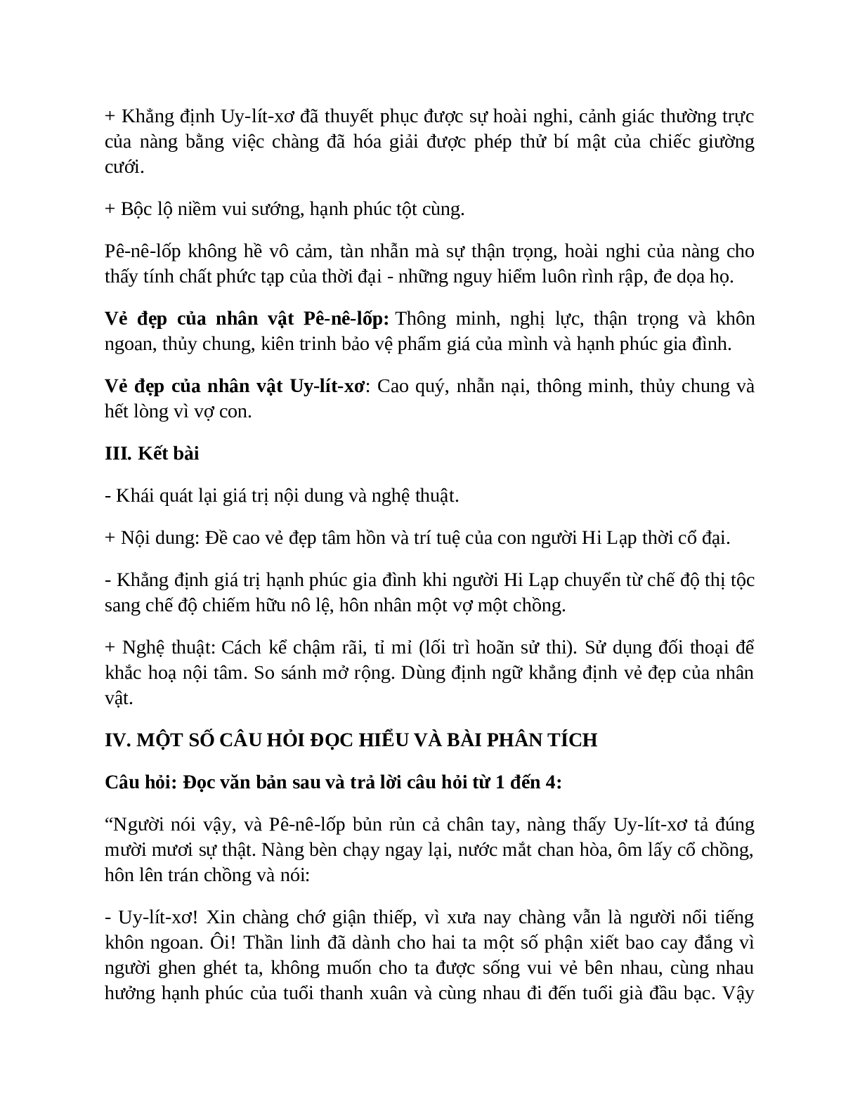 Sơ đồ tư duy bài Uy-lít-xơ trở về dễ nhớ, ngắn nhất - Ngữ văn lớp 10 (trang 7)