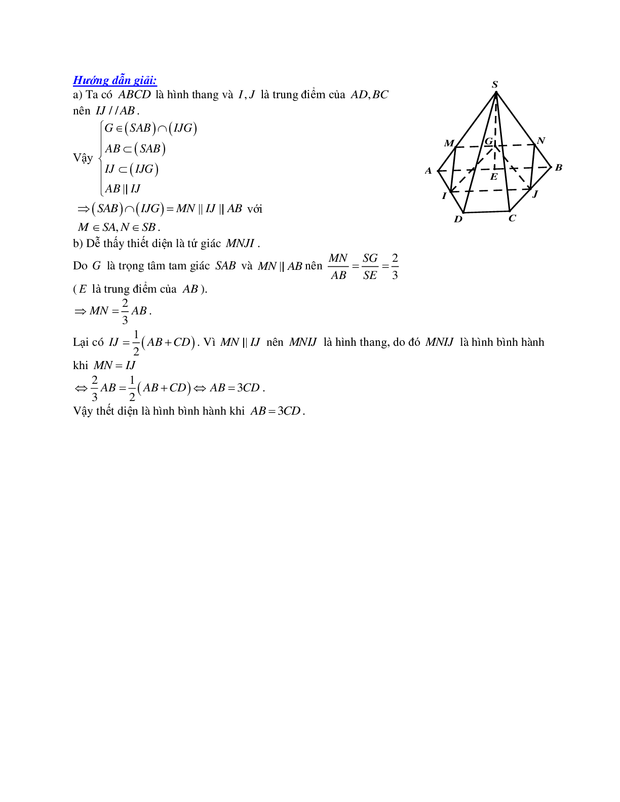 Phương pháp giải và bài tập về Cách tìm giao tuyến của hai mặt phẳng bằng quan hệ song song (trang 3)