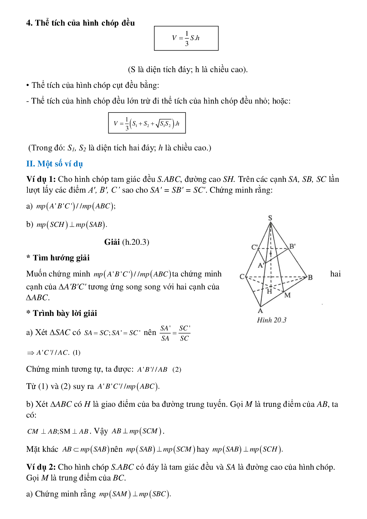 Hình chóp đều - Hình học toán 8 (trang 2)
