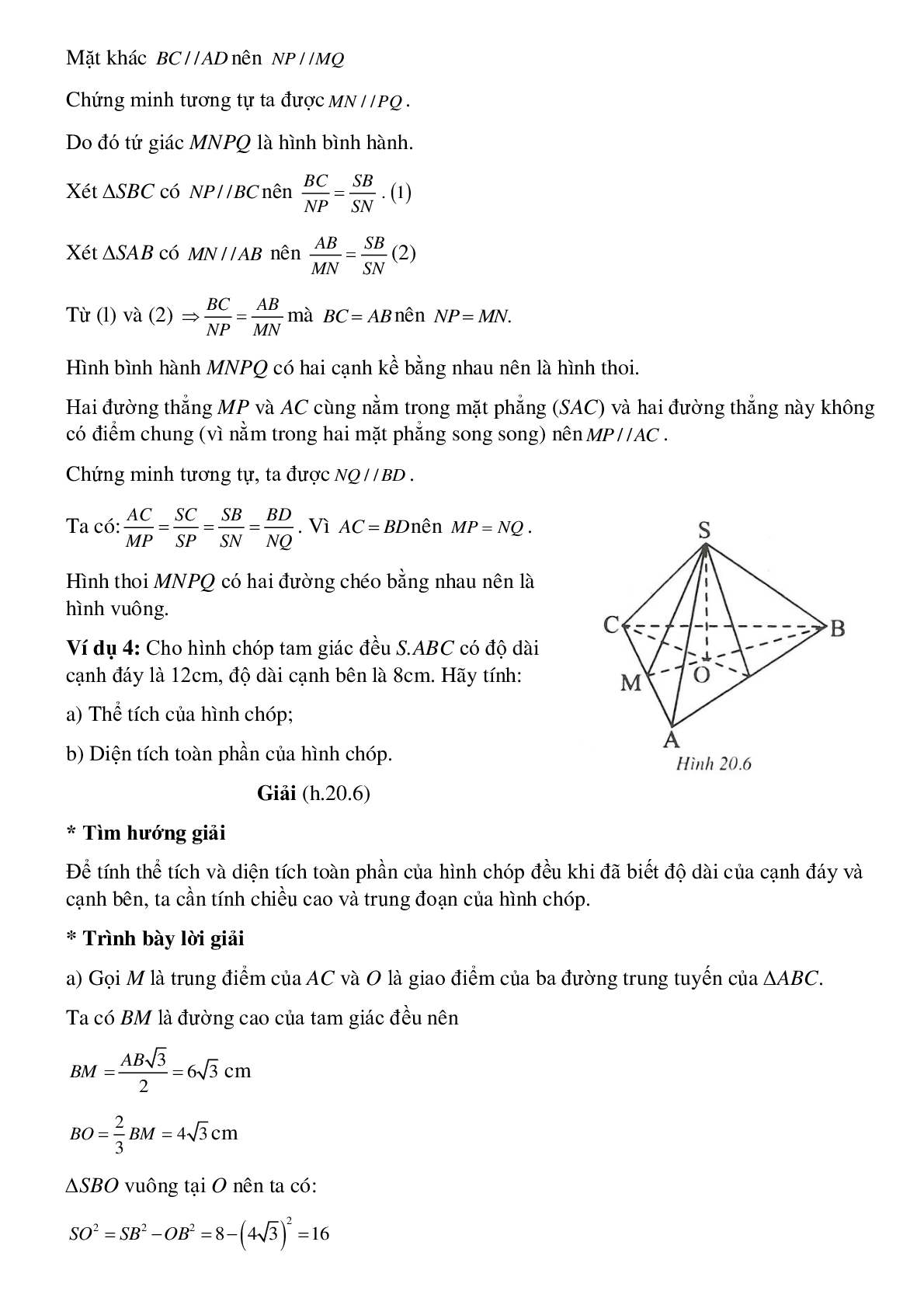 Hình chóp đều - Hình học toán 8 (trang 4)