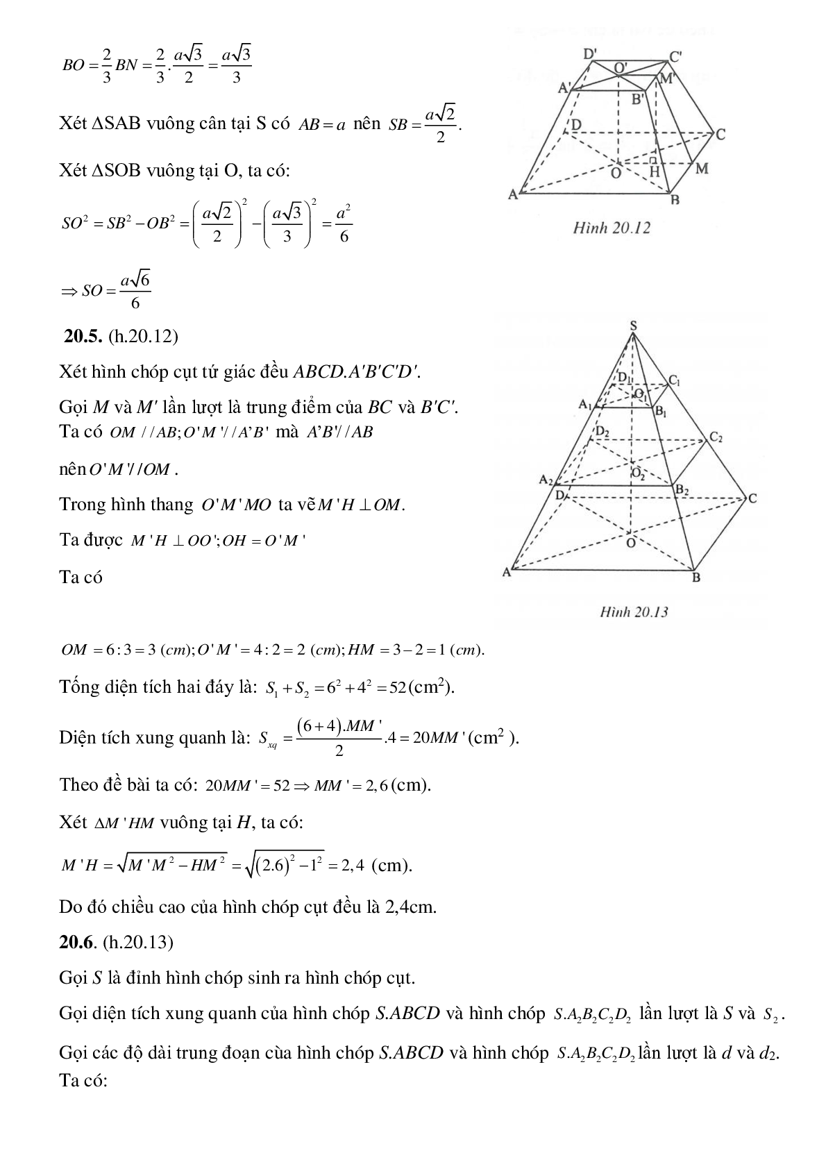 Hình chóp đều - Hình học toán 8 (trang 9)
