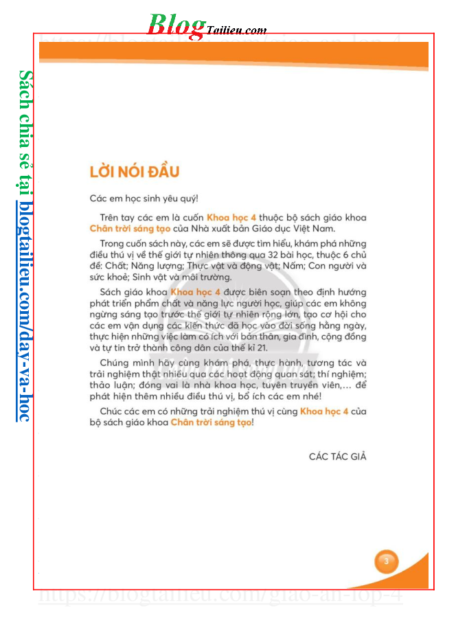 Khoa học lớp 4 Chân trời sáng tạo pdf (trang 4)