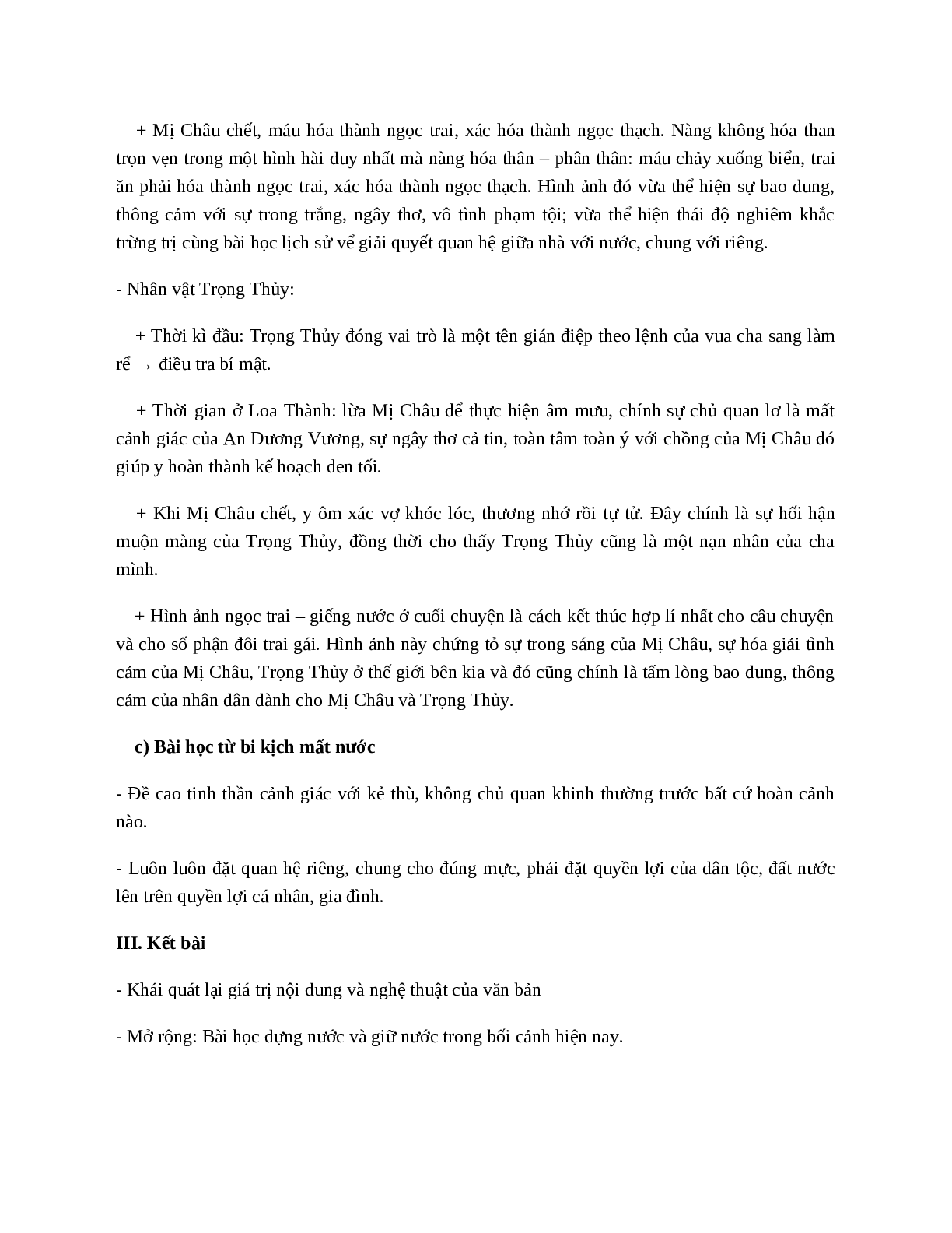 Truyện An Dương Vương và Mị Châu, Trọng Thủy - nội dung, dàn ý phân tích, bố cục, tóm tắt (trang 4)