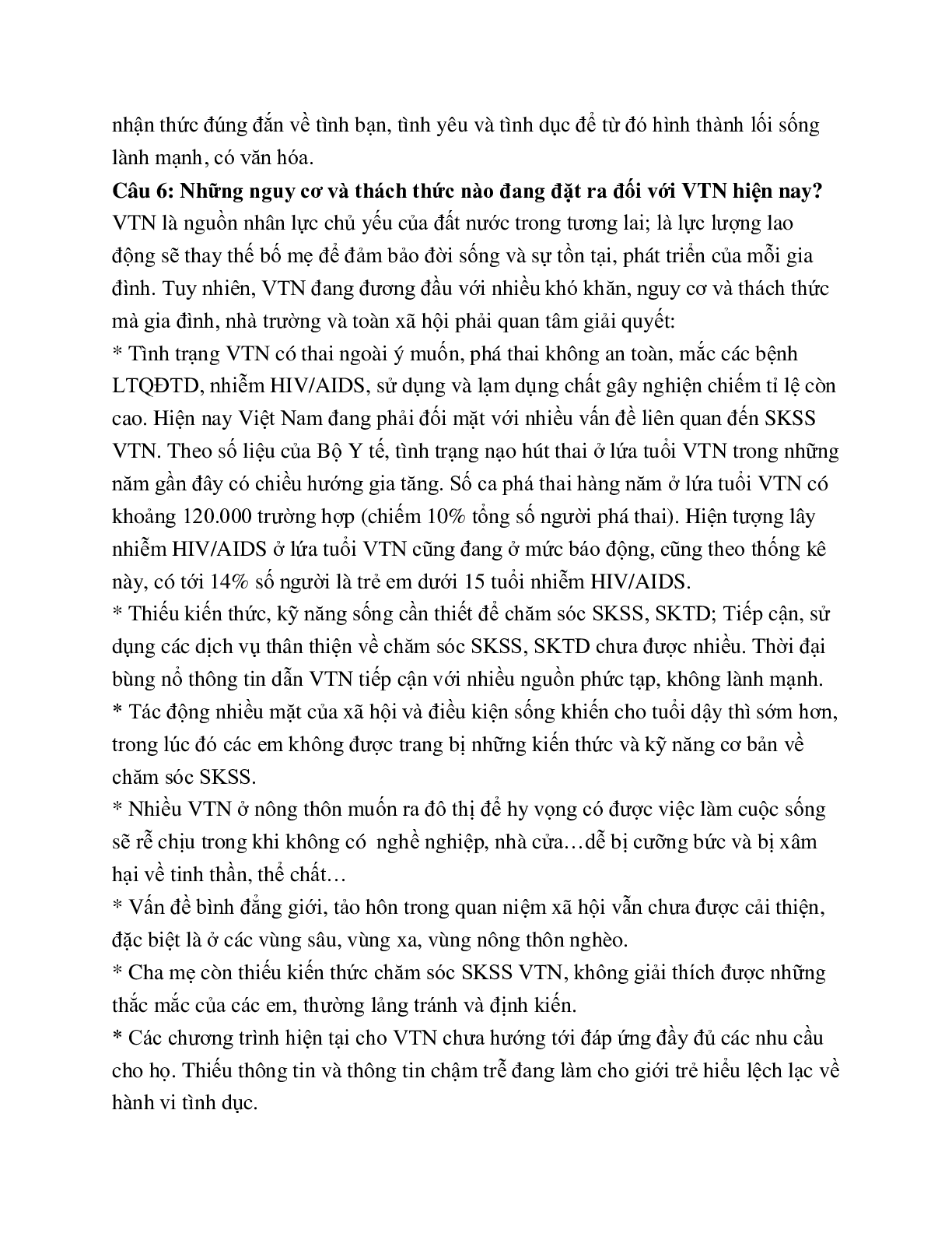 Giáo án Sinh học 8 Chuyên đề Sức khỏe Sinh sản mới nhất - CV5555 (trang 5)